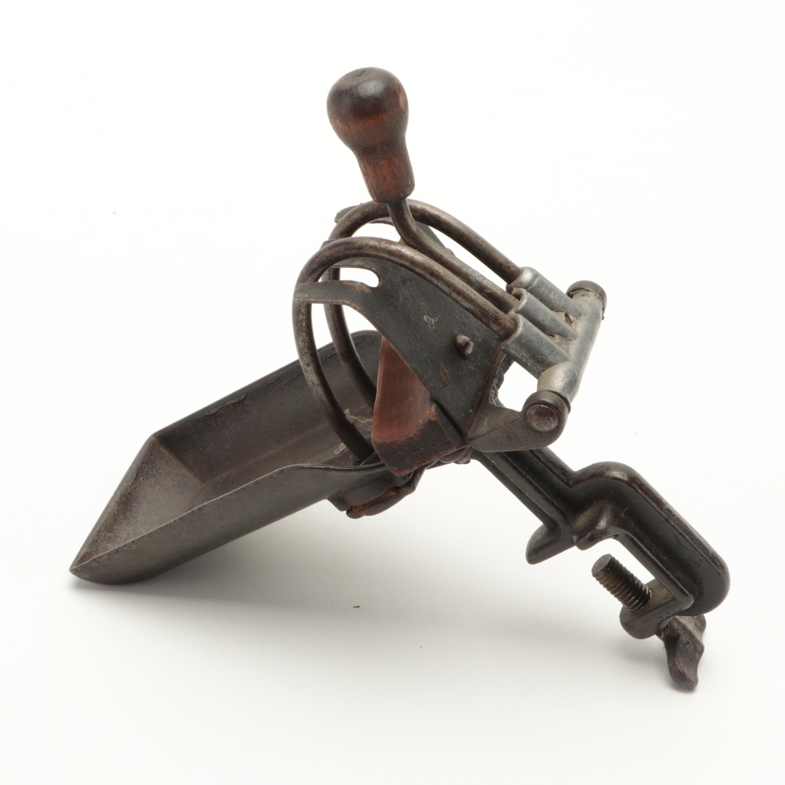 Primitive Metal Apple Peeler and Cherry Pitter, Early to Mid-20th Century