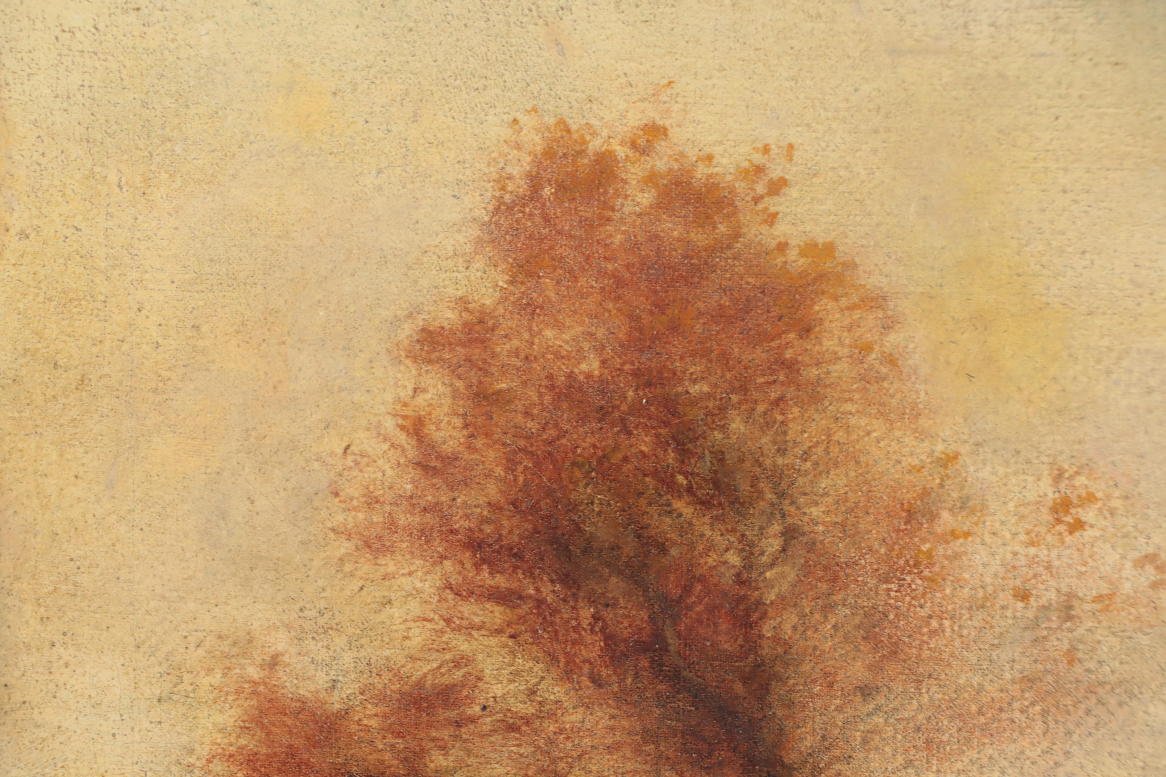 Hudson Mindell Kitchell Tonalist Oil Painting of Landscape