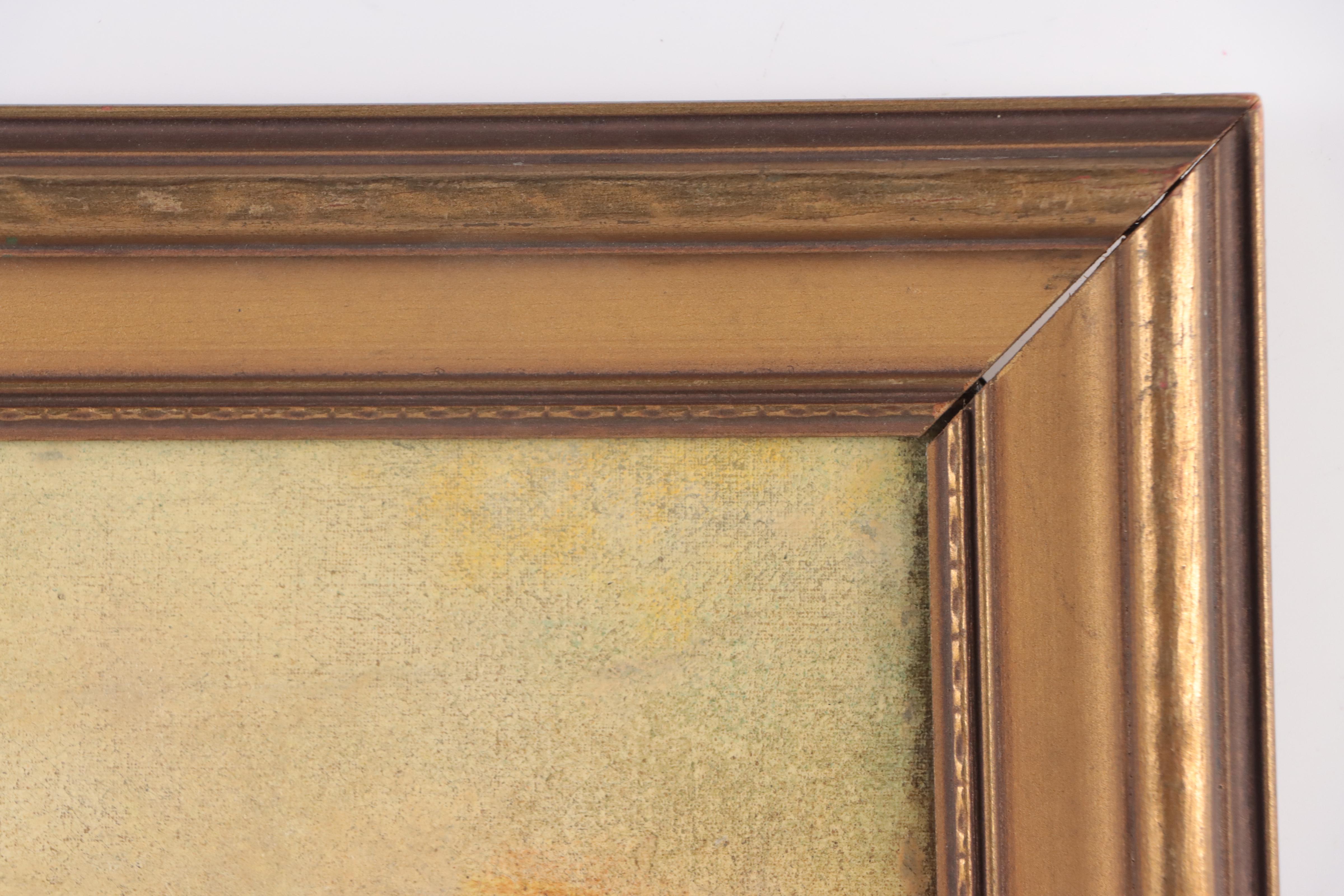 Hudson Mindell Kitchell Tonalist Oil Painting of Landscape