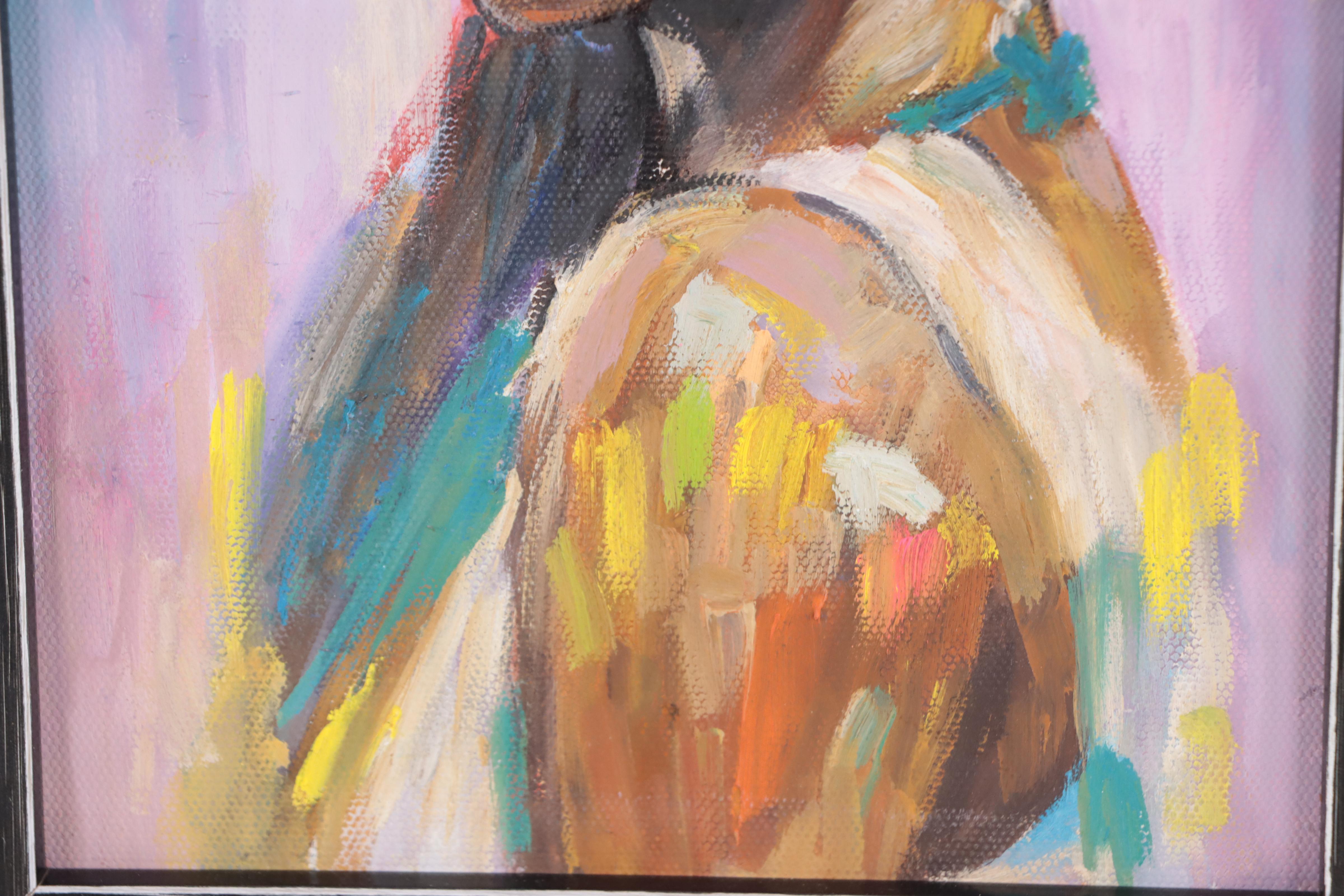 Portrait Oil Painting of Black Woman