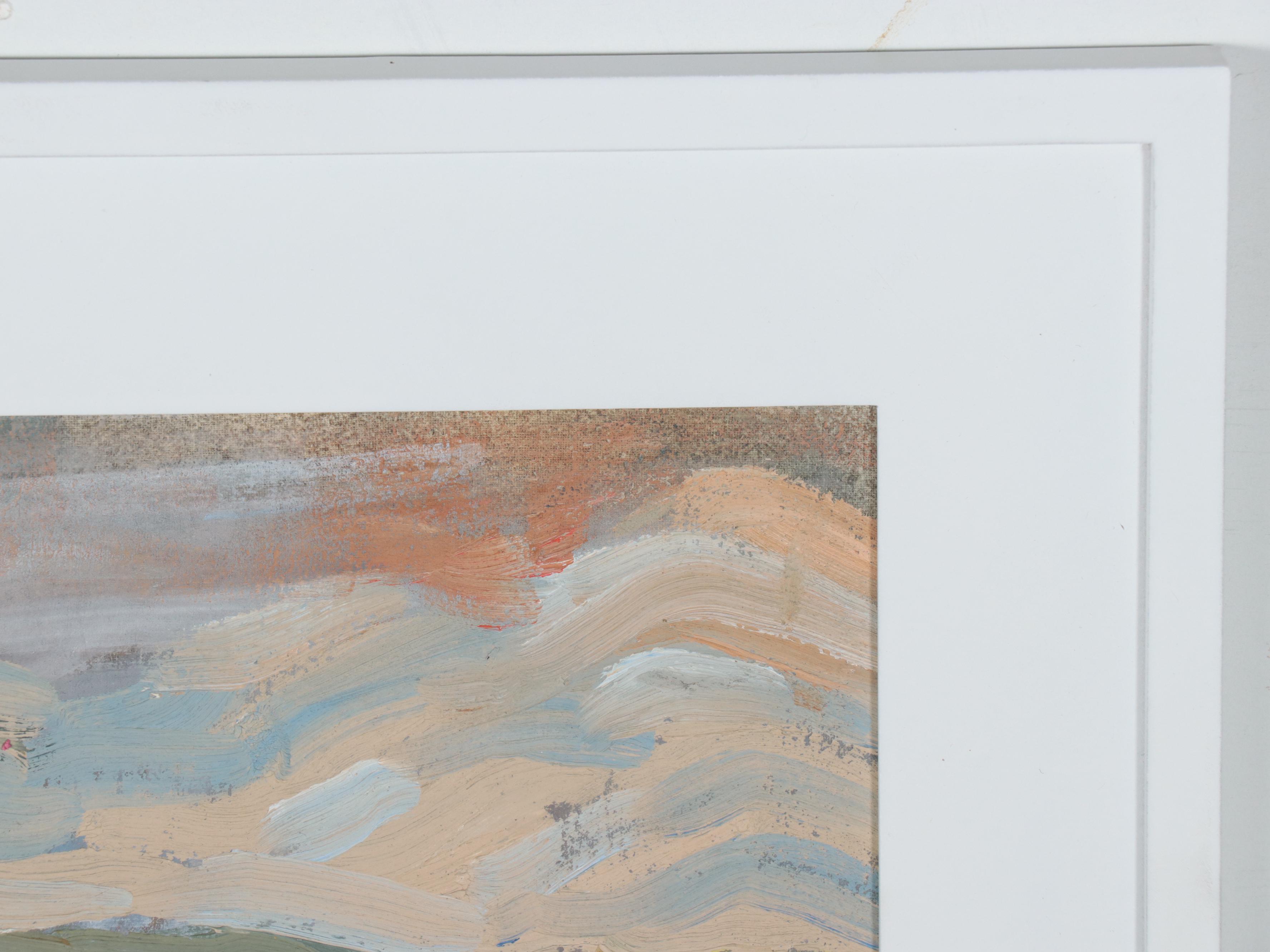 Abstract Landscape Oil Painting of Mountain Scene