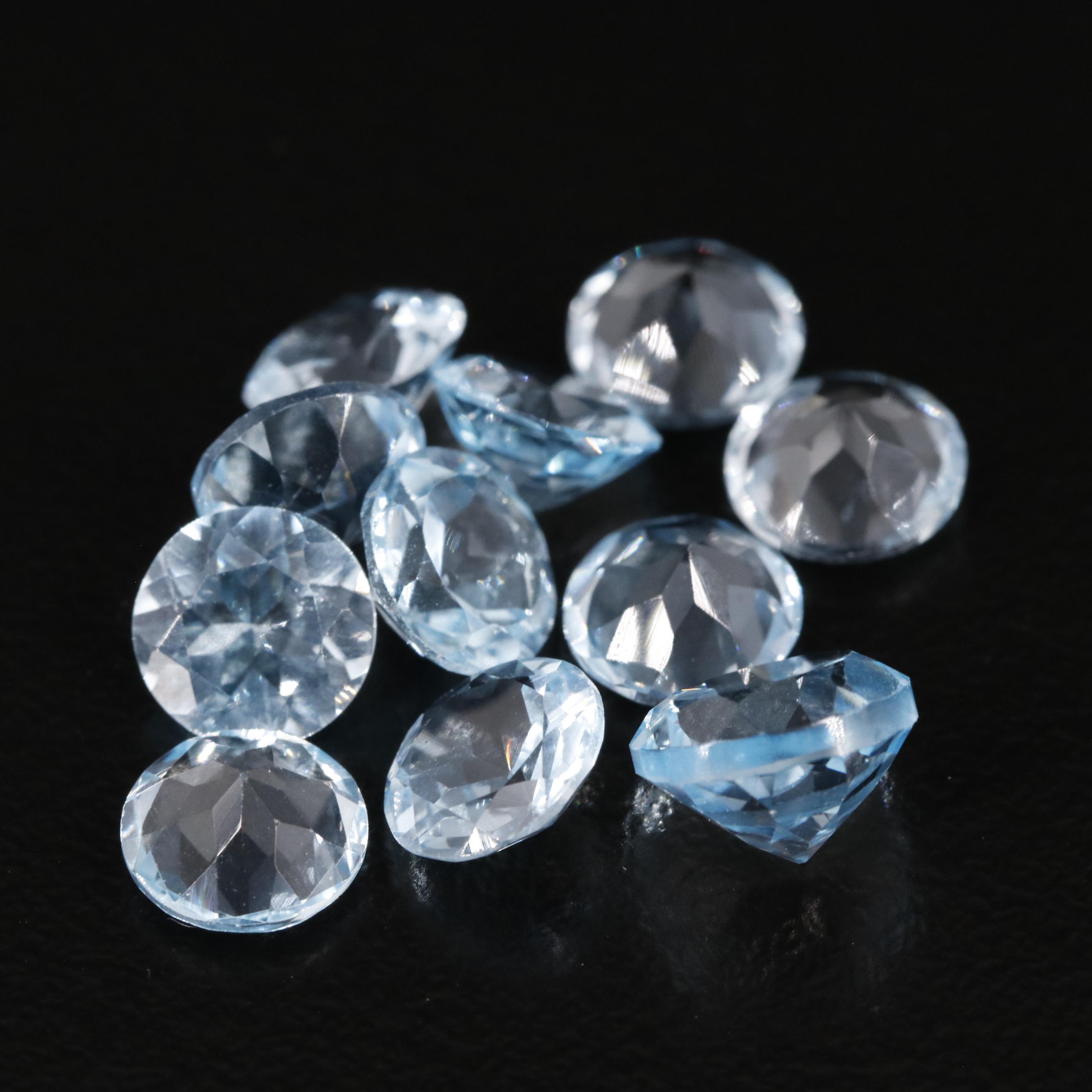 Loose 10.72 CTW Blue Topaz Lot
