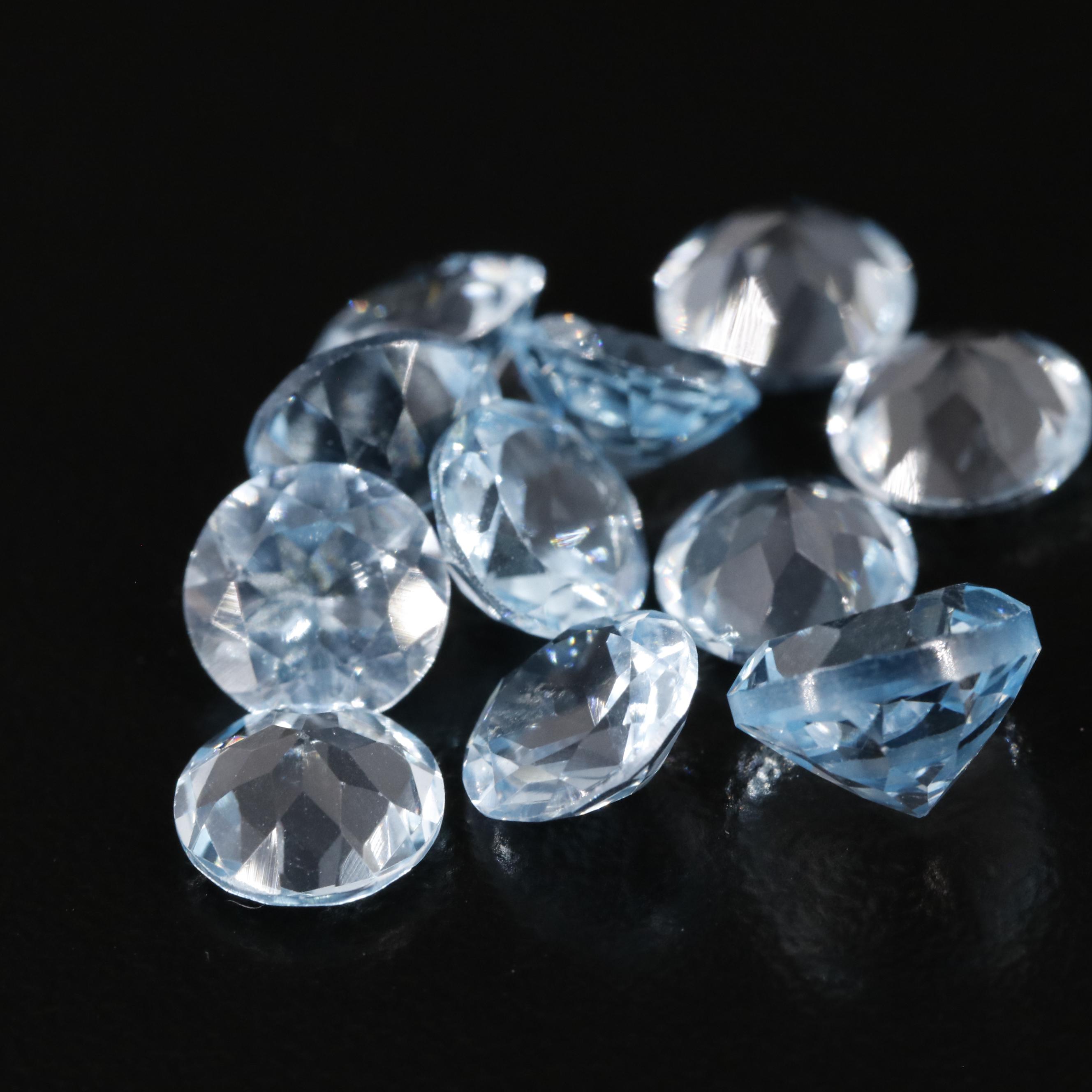 Loose 10.72 CTW Blue Topaz Lot