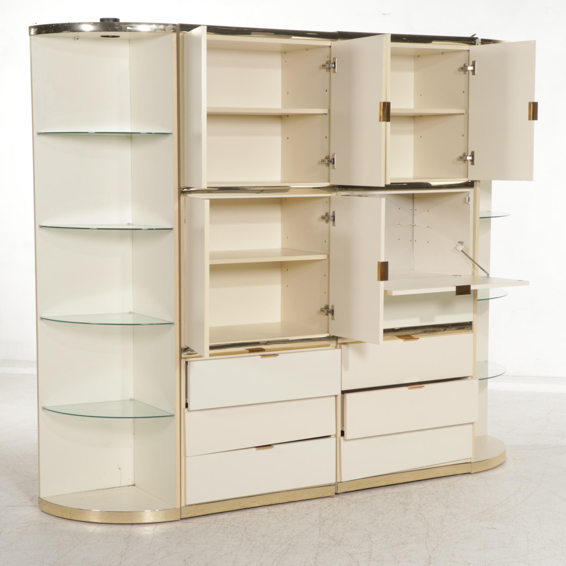 Modular Concepts for Ci-Bon Furniture Four-Piece Wall Unit, 1980s