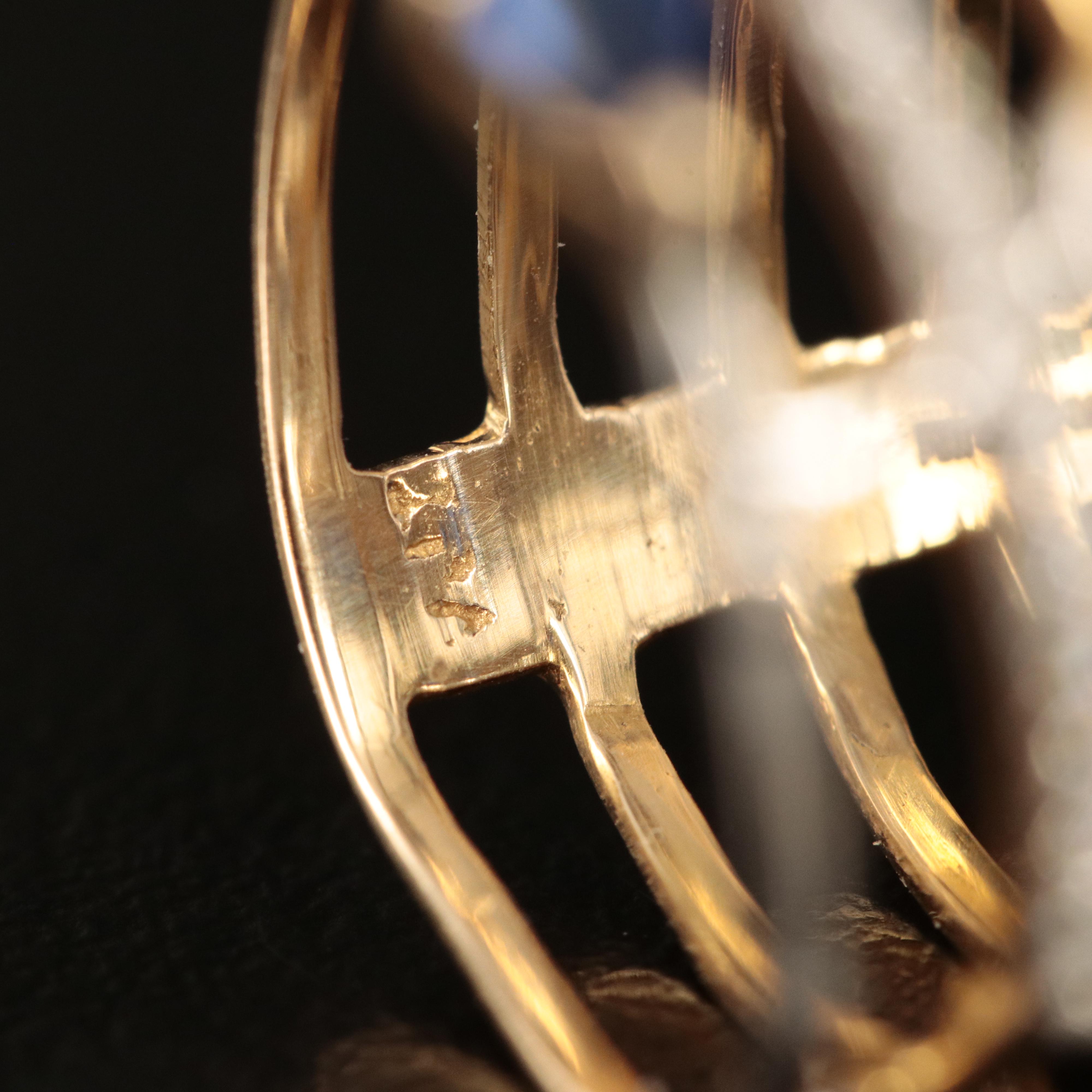 18K Sapphire and Cubic Zirconia Wrap Ring