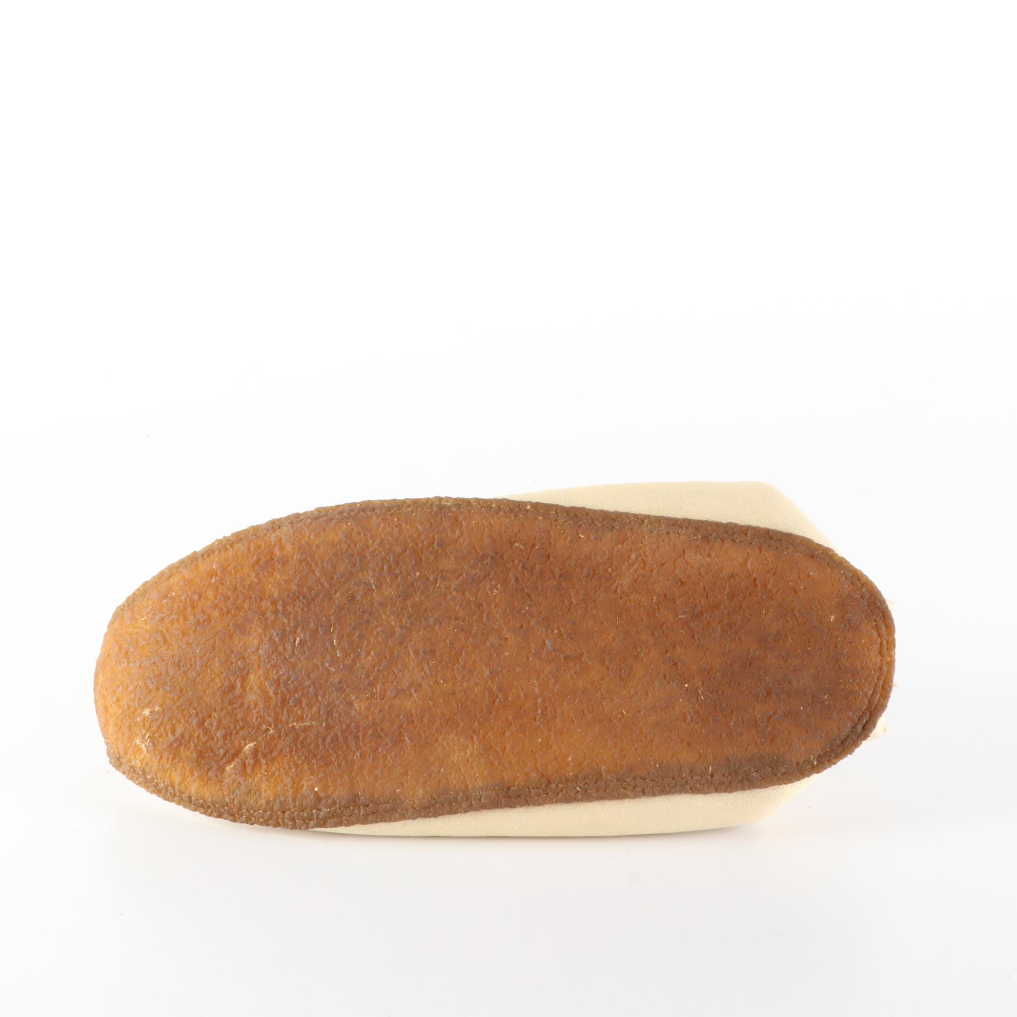 Men's Shearling Leather Moccasins with Crepe Soles