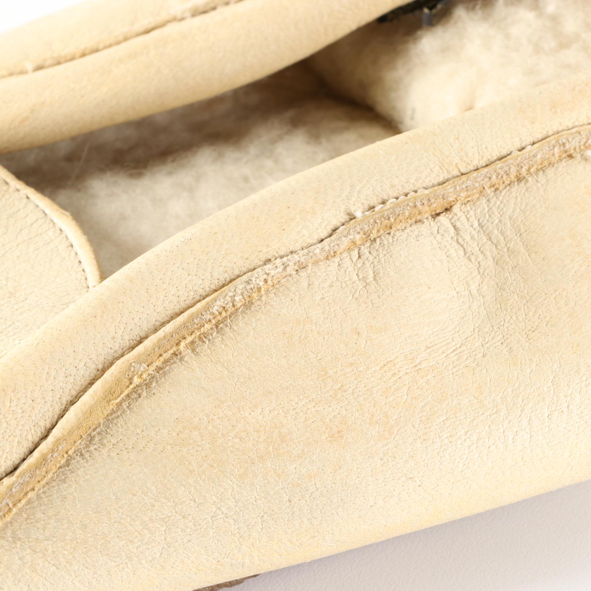 Men's Shearling Leather Moccasins with Crepe Soles