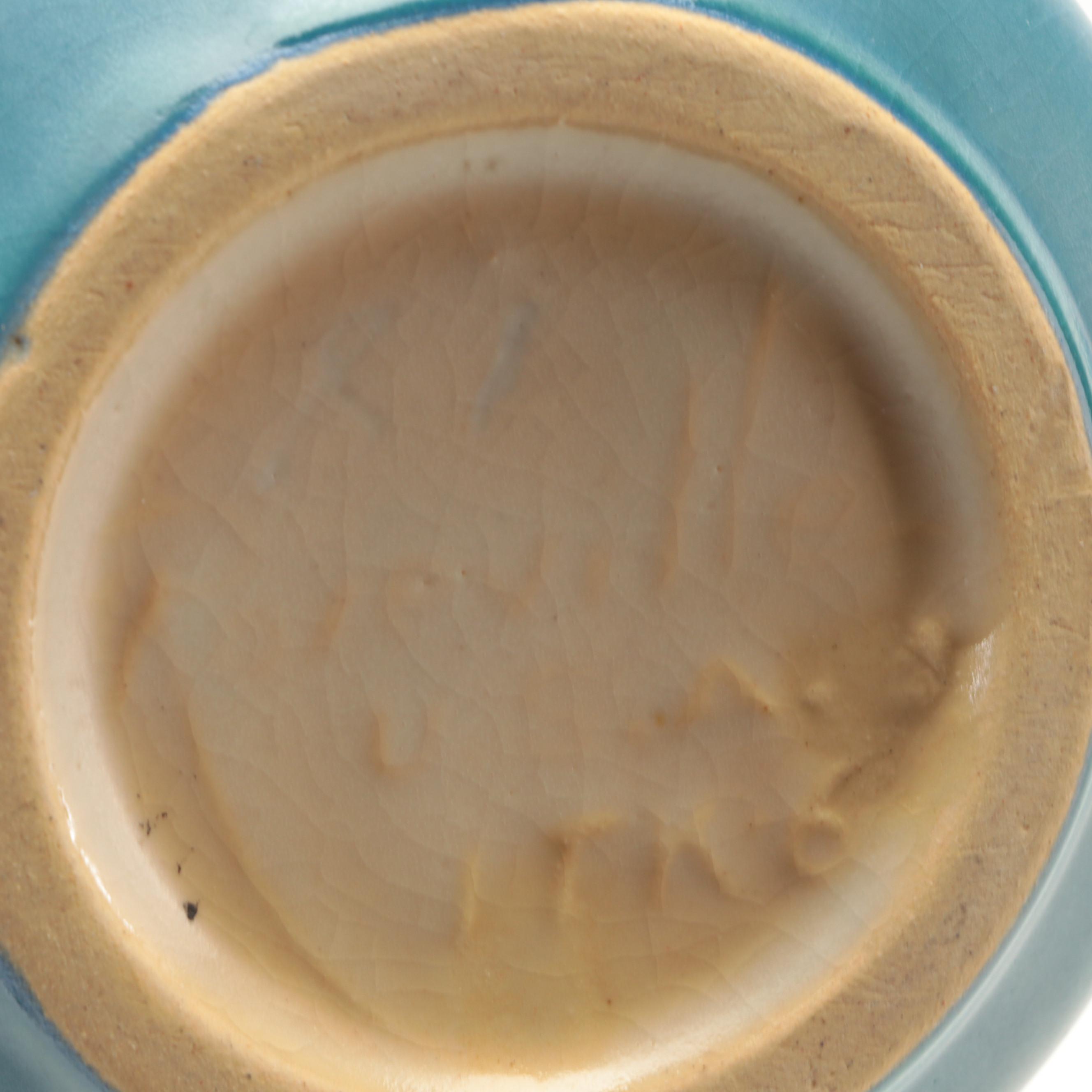 Roseville Pottery "Bushberry" Jardiniere and "Snowberry Persian Blue" Ewer