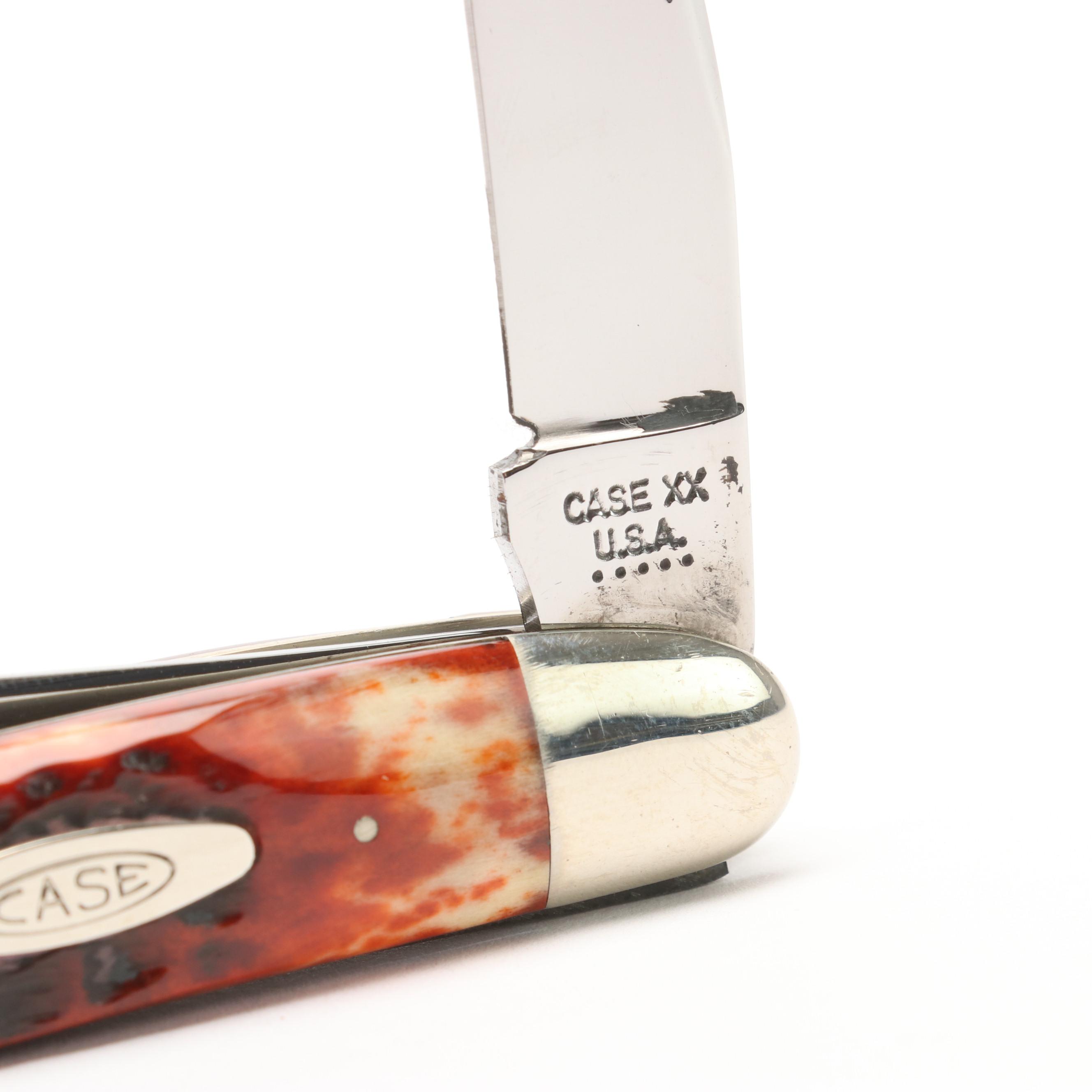 Case Folding Knife Collection with Storage Case, Mid/Late 20th and 21st C