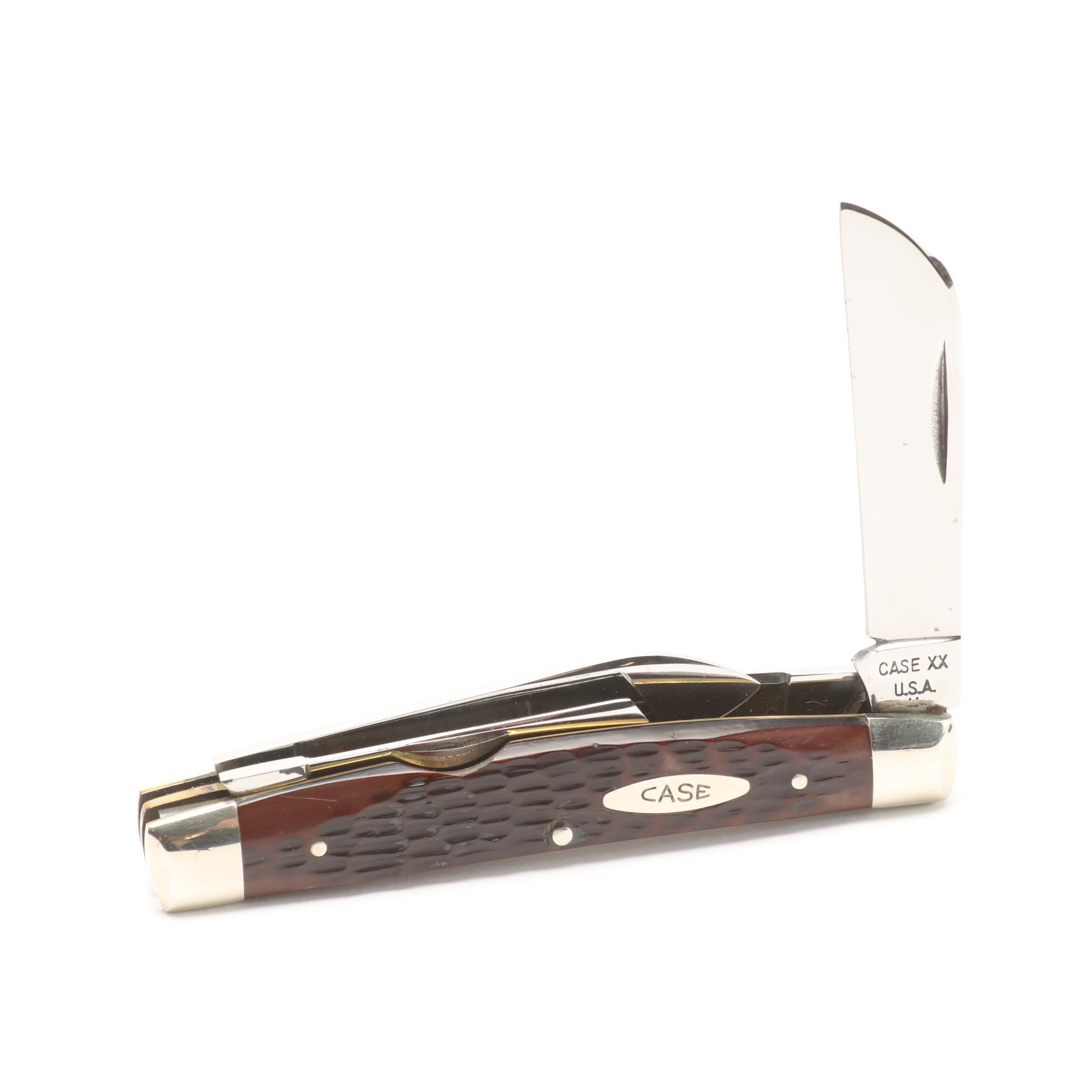 Case Folding Knife Collection with Storage Case, Mid/Late 20th and 21st C