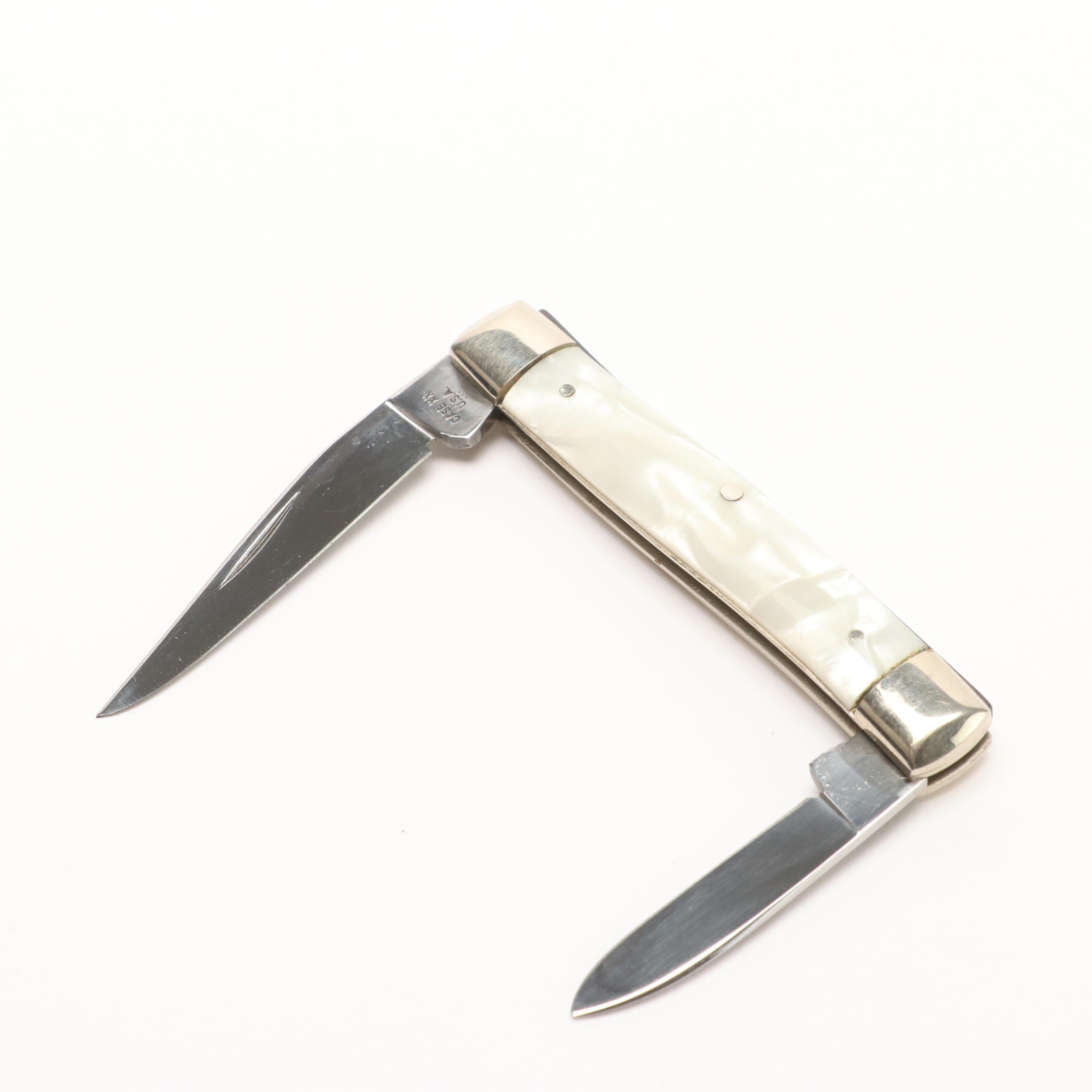 Case Folding Knife Collection with Storage Case, Mid/Late 20th and 21st C