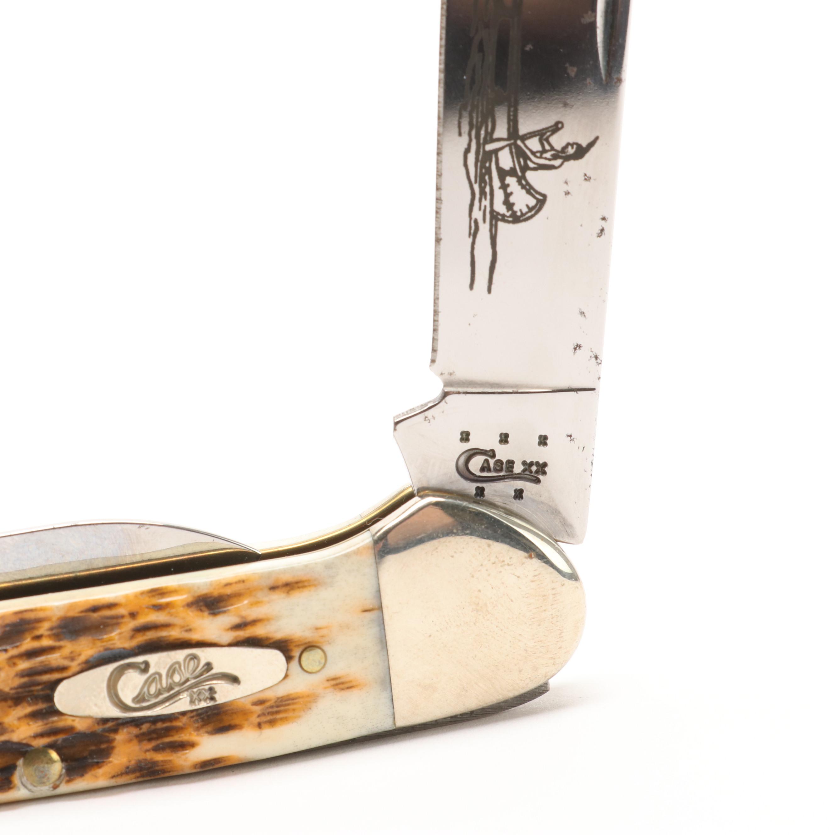 Case Folding Knife Collection with Storage Case, Mid/Late 20th and 21st C