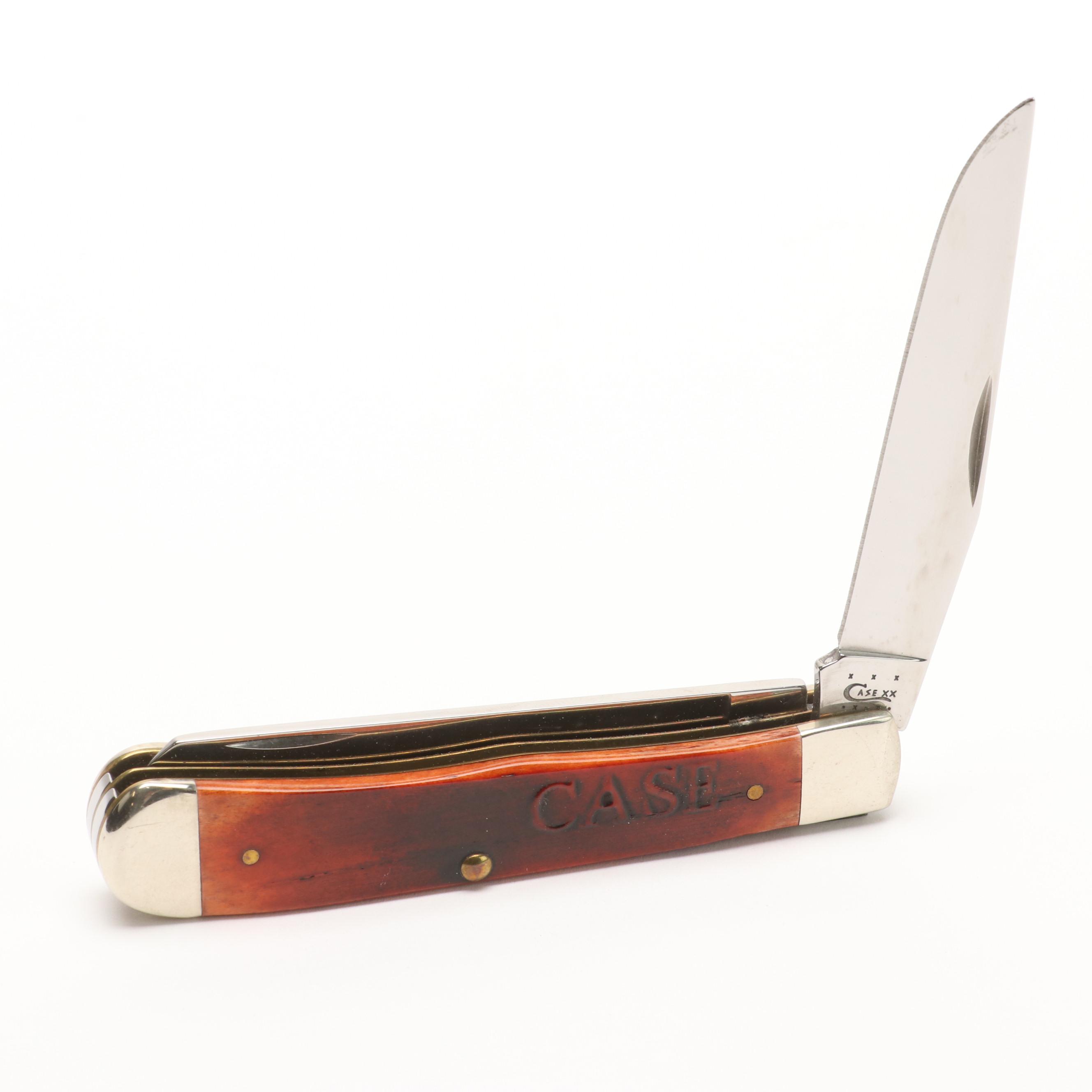 Case Folding Knife Collection with Storage Case, Mid/Late 20th and 21st C