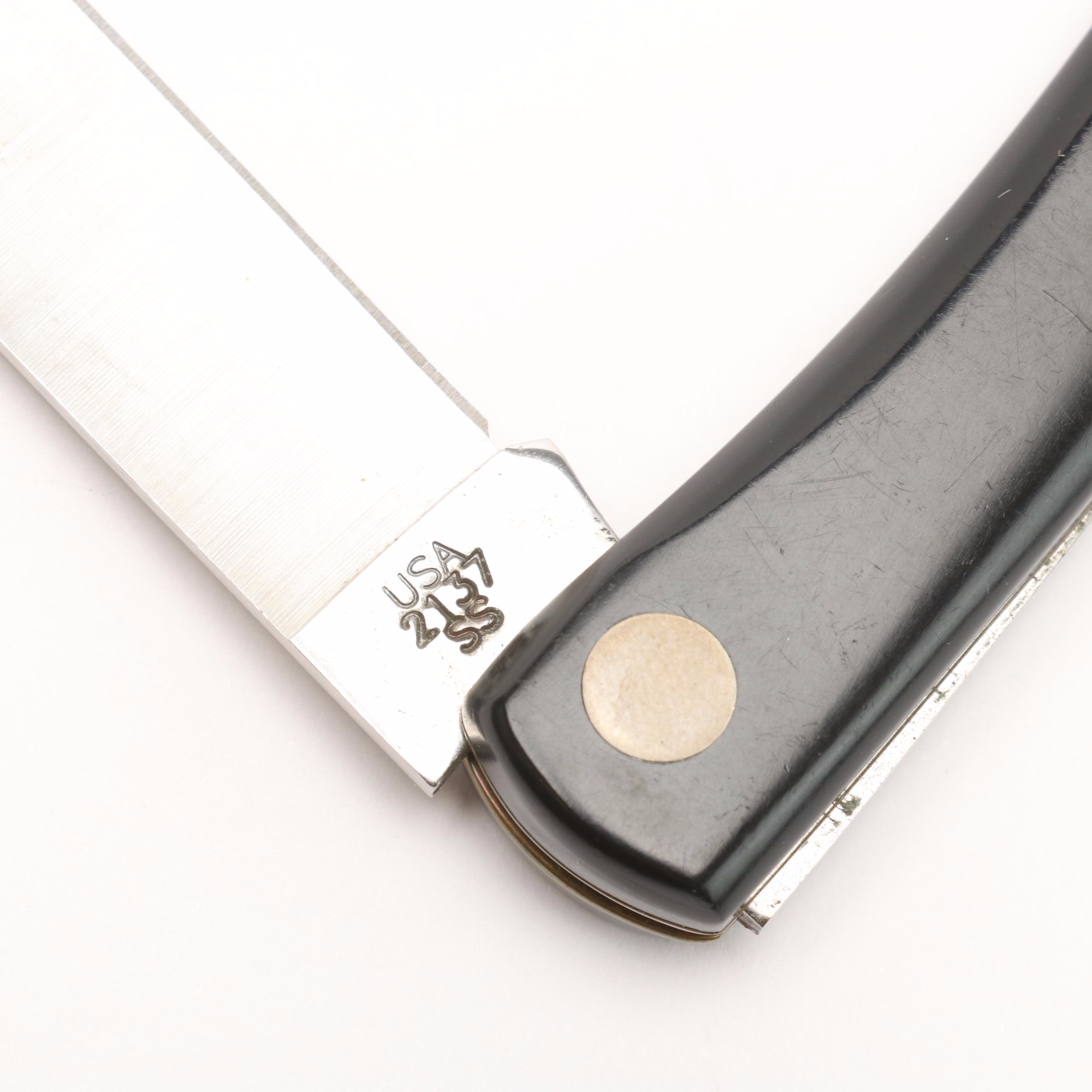 Case Folding Knife Collection with Storage Case, Mid/Late 20th and 21st C