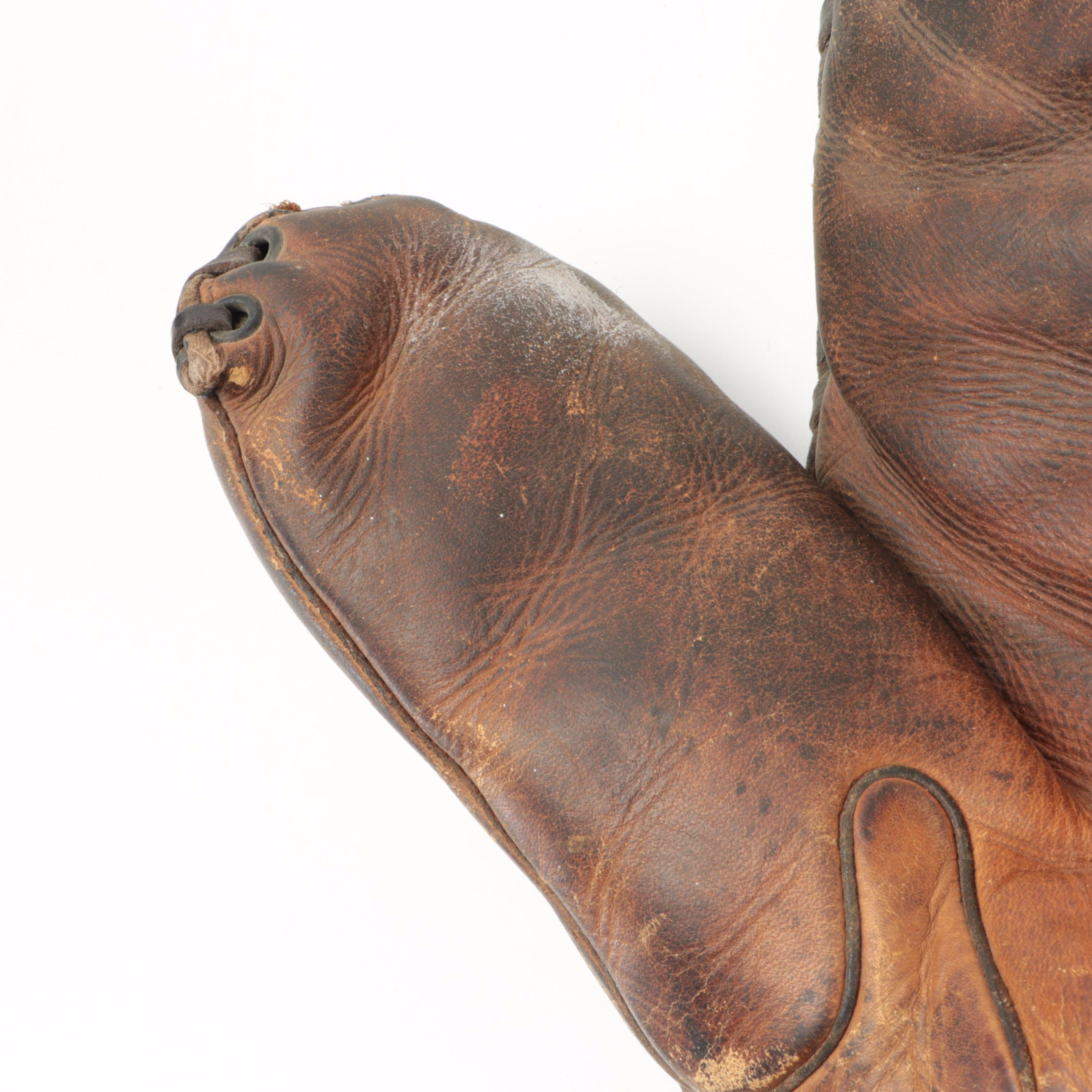 Wilson First Basemans Mitt Seamless Thumb Professional Model, Early 20th Century