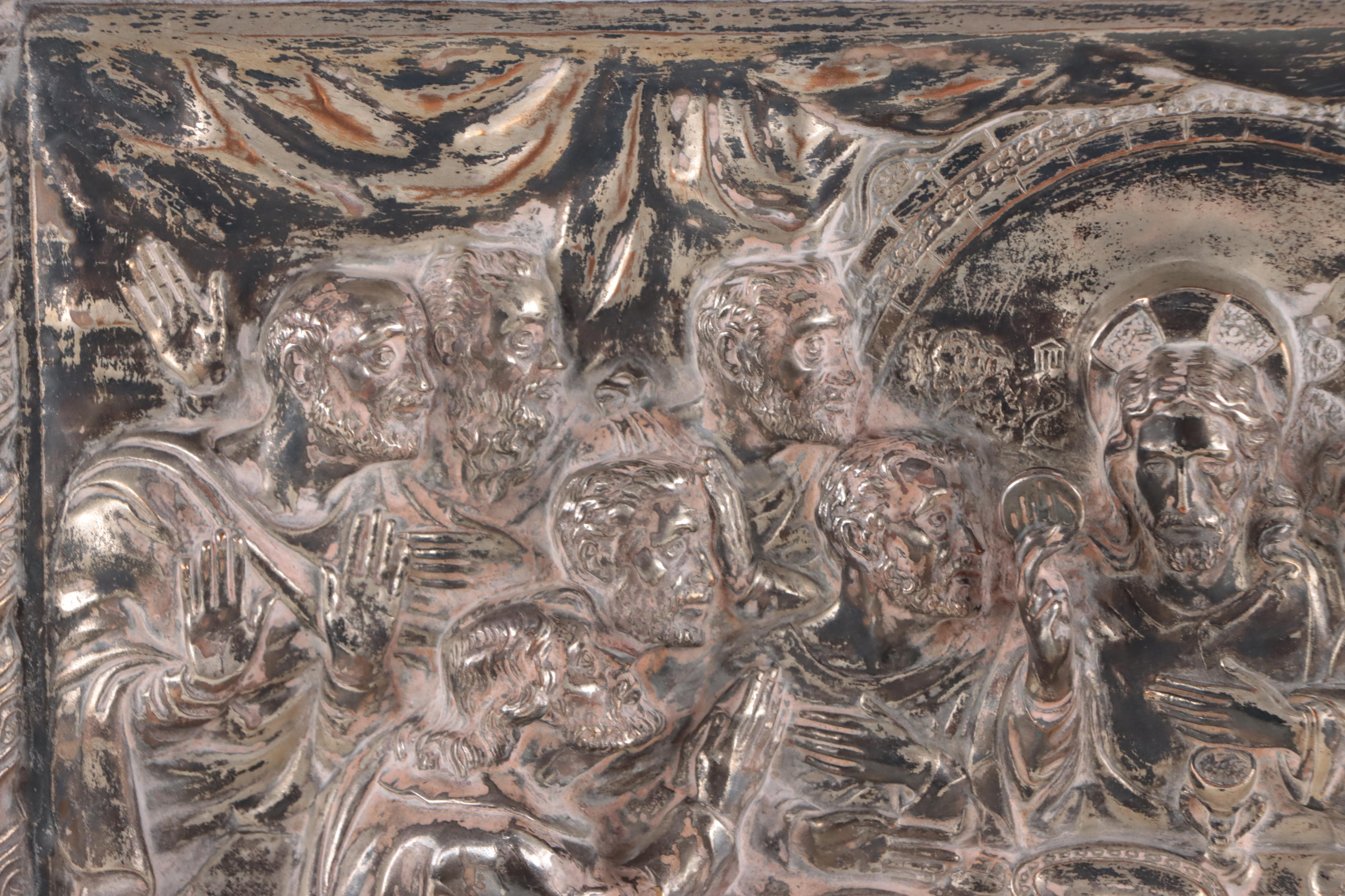 Metal Repoussé Sculpture of The Last Supper
