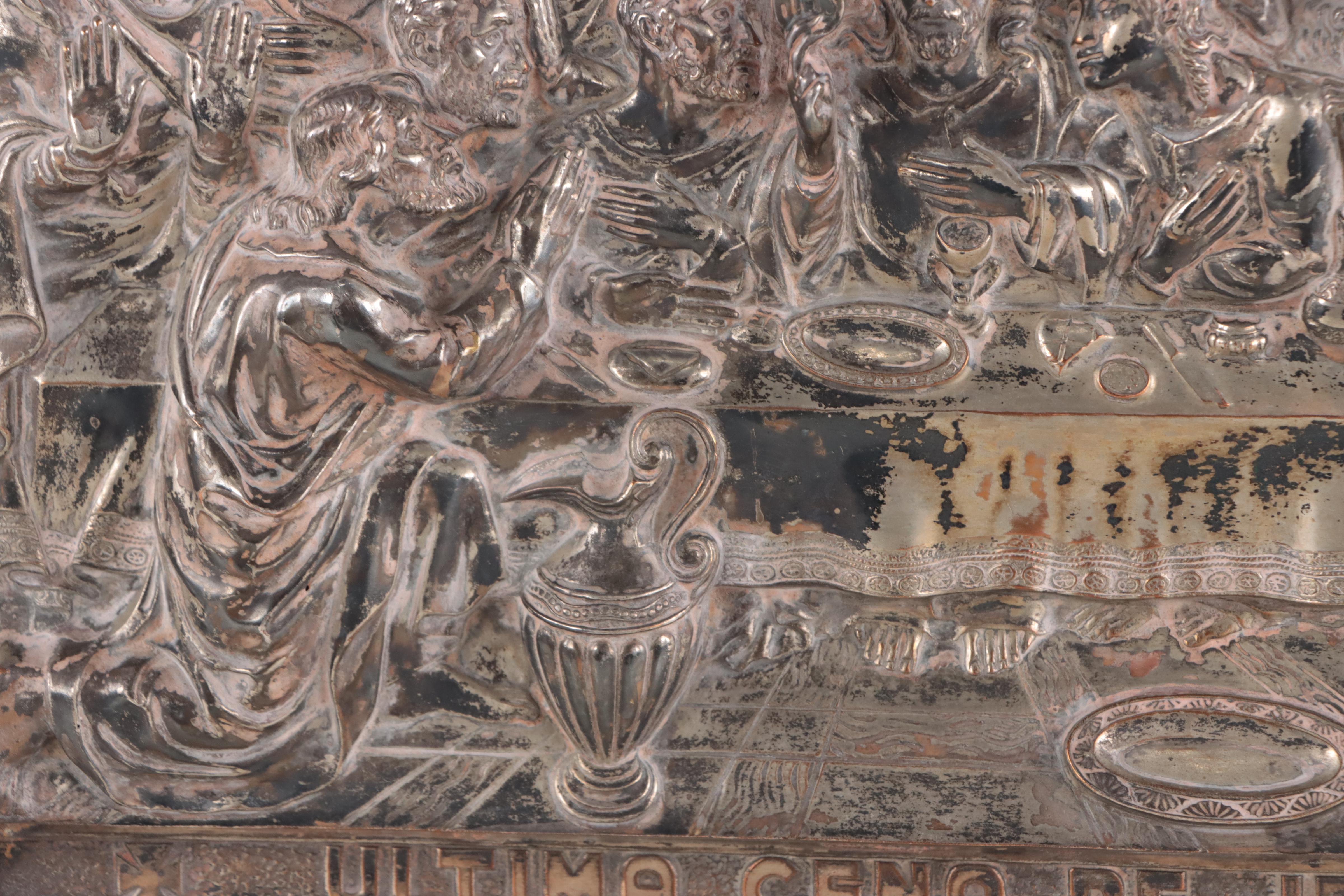 Metal Repoussé Sculpture of The Last Supper