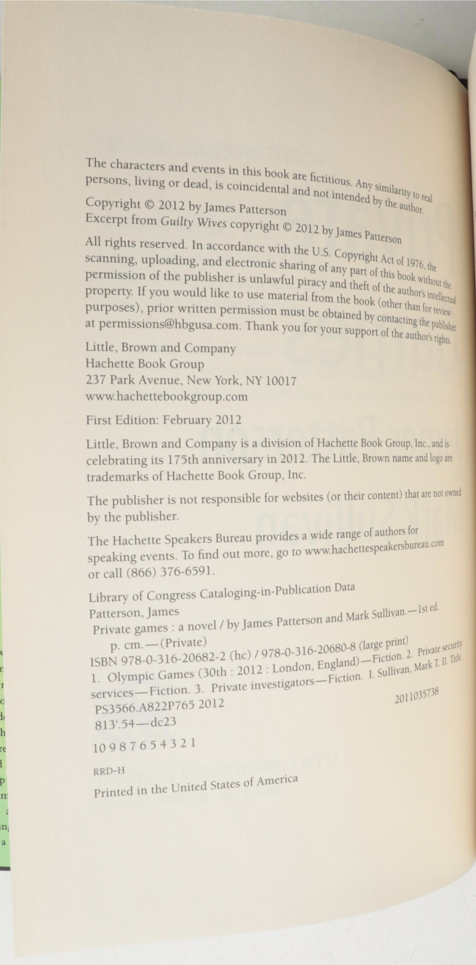 "Private" and Assorted James Patterson Collection