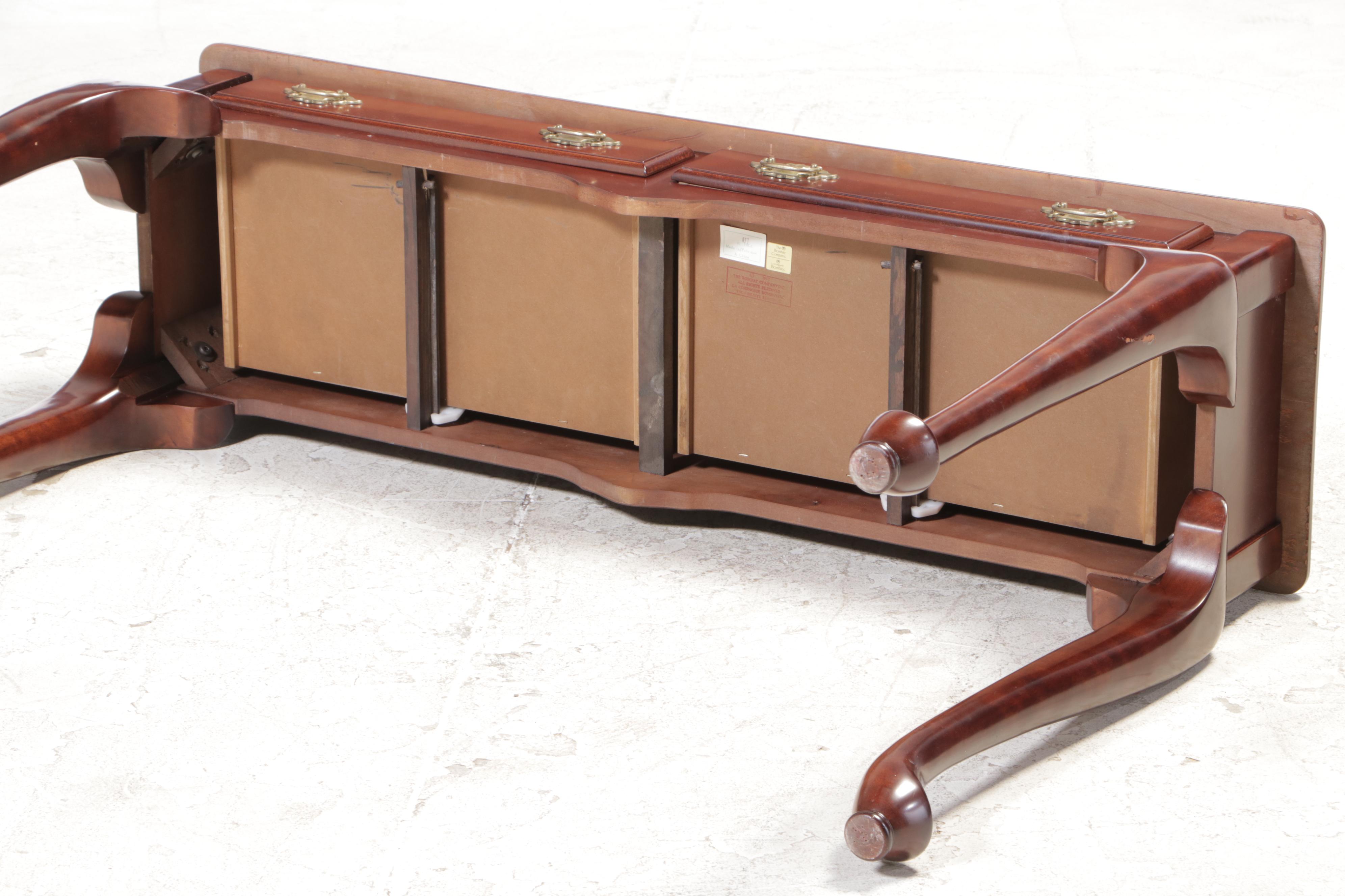 The Bombay Company Queen Anne Style Mahogany-Stained Sofa Table