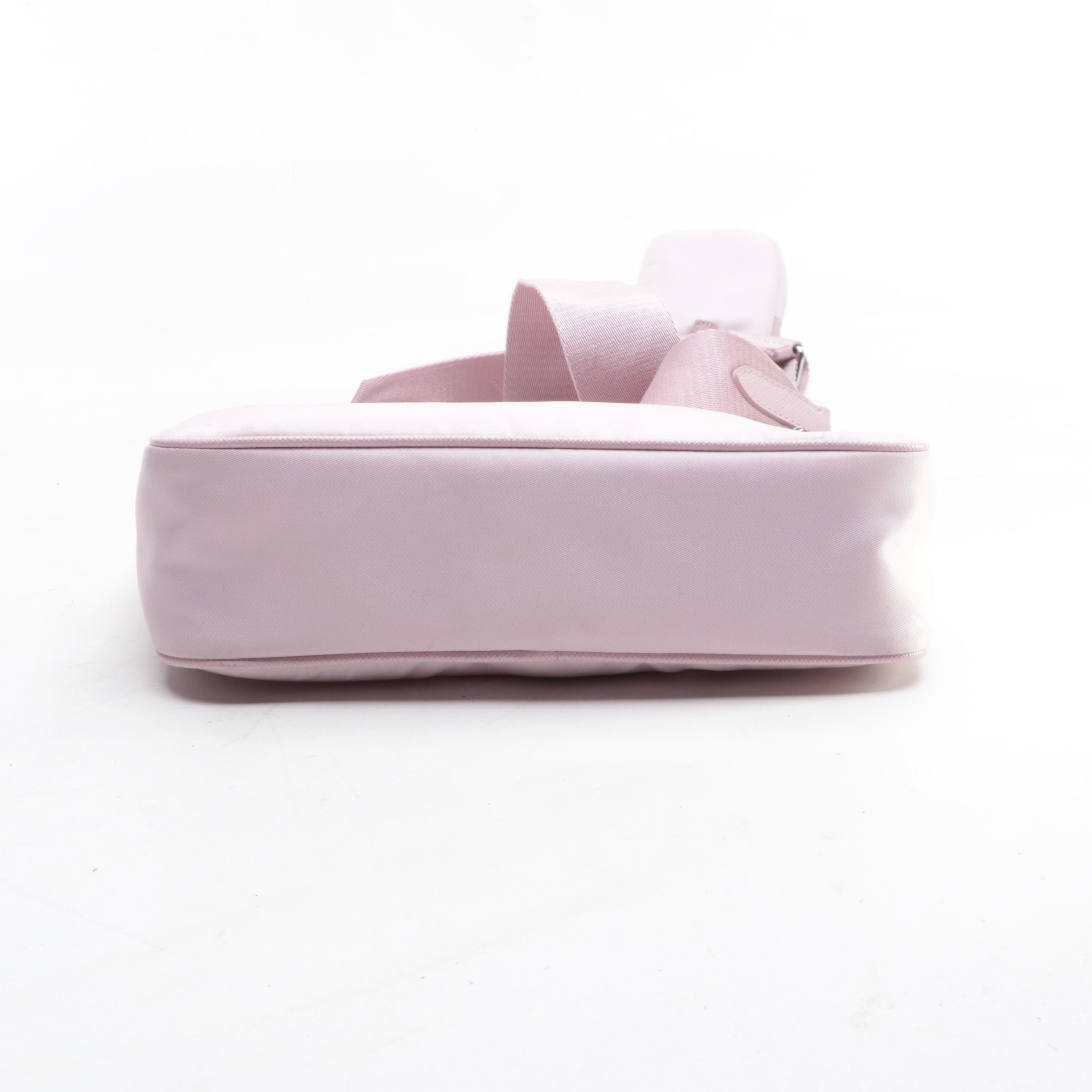 Prada Re-Edition 2005 Crossbody Bag in Alabaster Pink Nylon