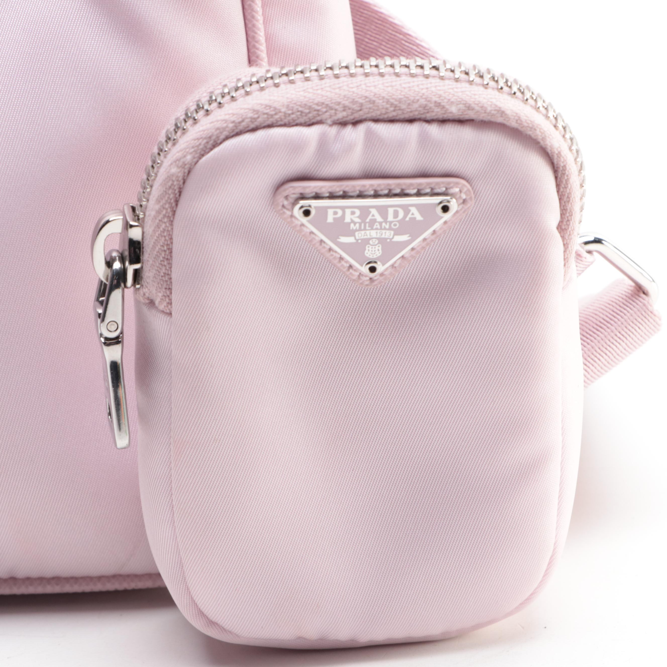 Prada Re-Edition 2005 Crossbody Bag in Alabaster Pink Nylon