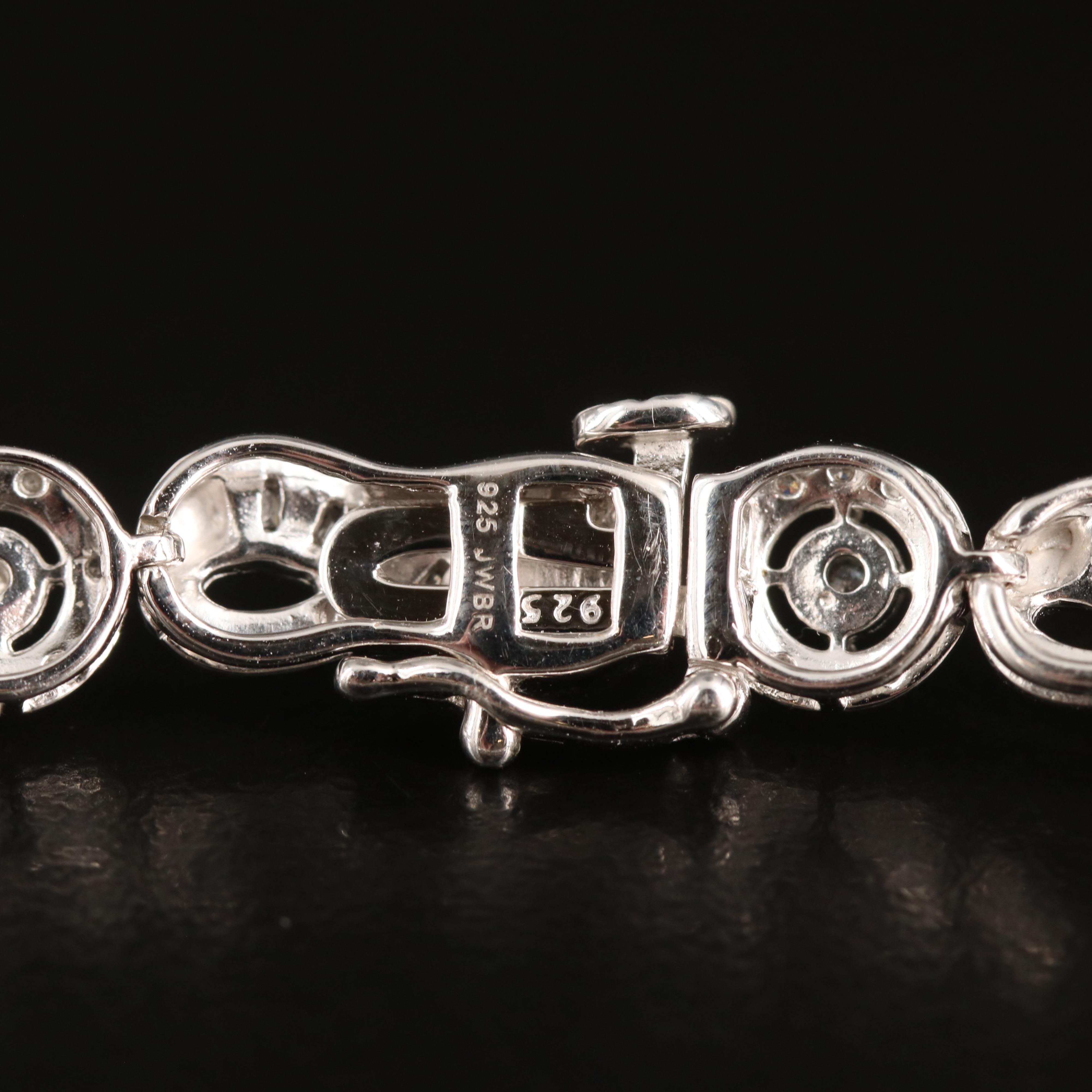 Sterling Diamond Infinity Link Bracelet