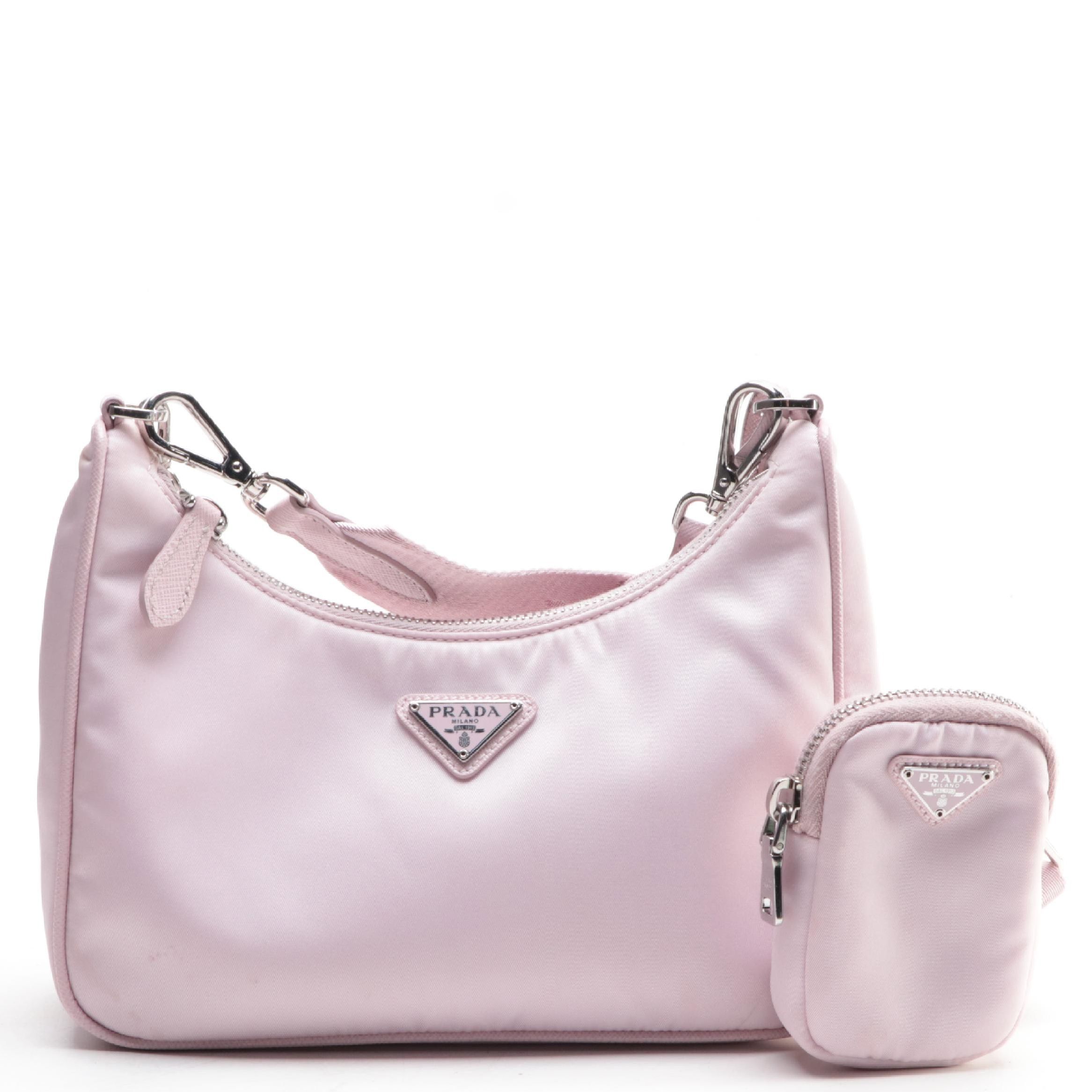 Prada Re-Edition 2005 Crossbody Bag in Alabaster Pink Nylon