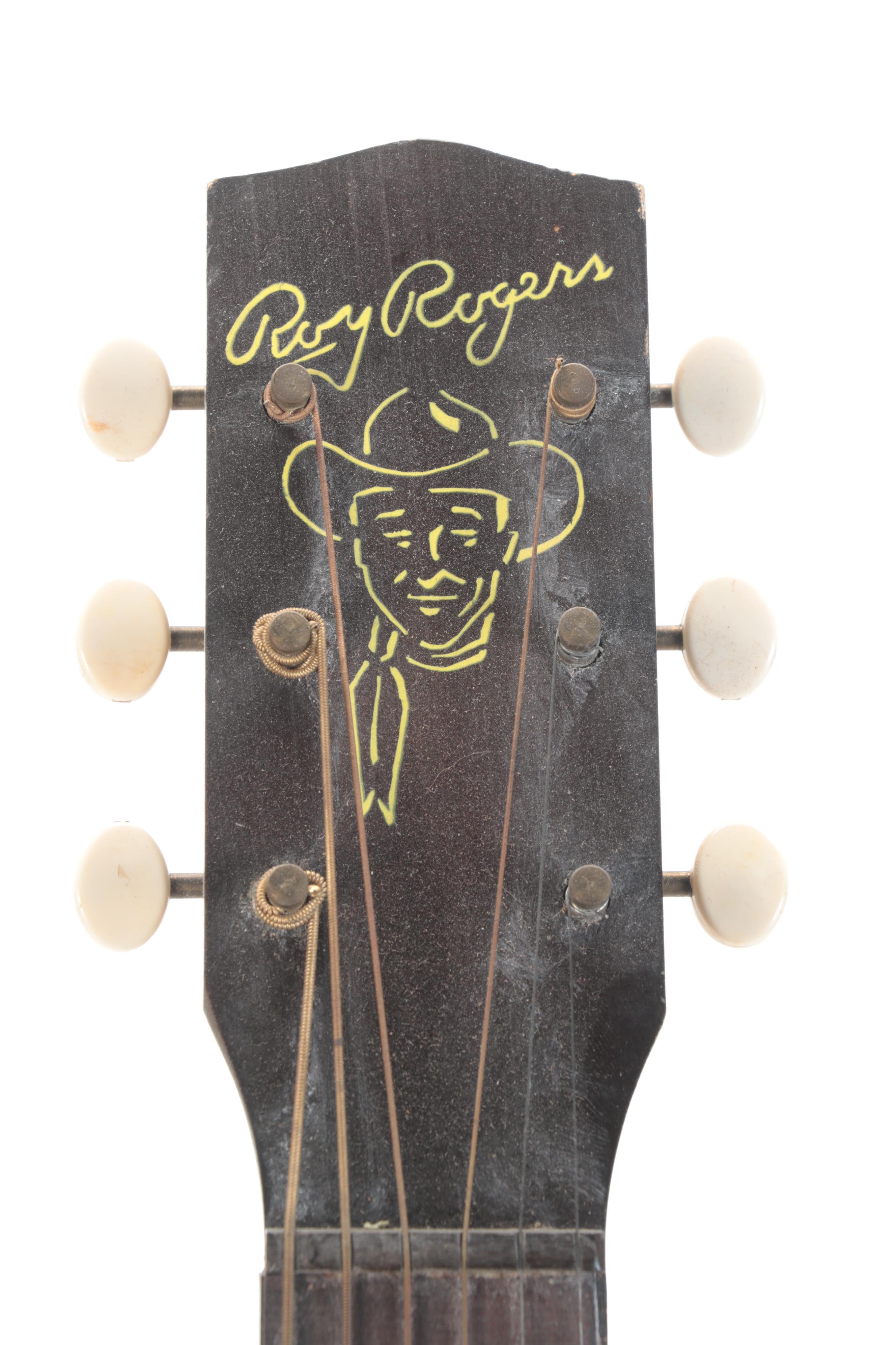 Roy Rogers Guitar with Case, Mid-20th Century