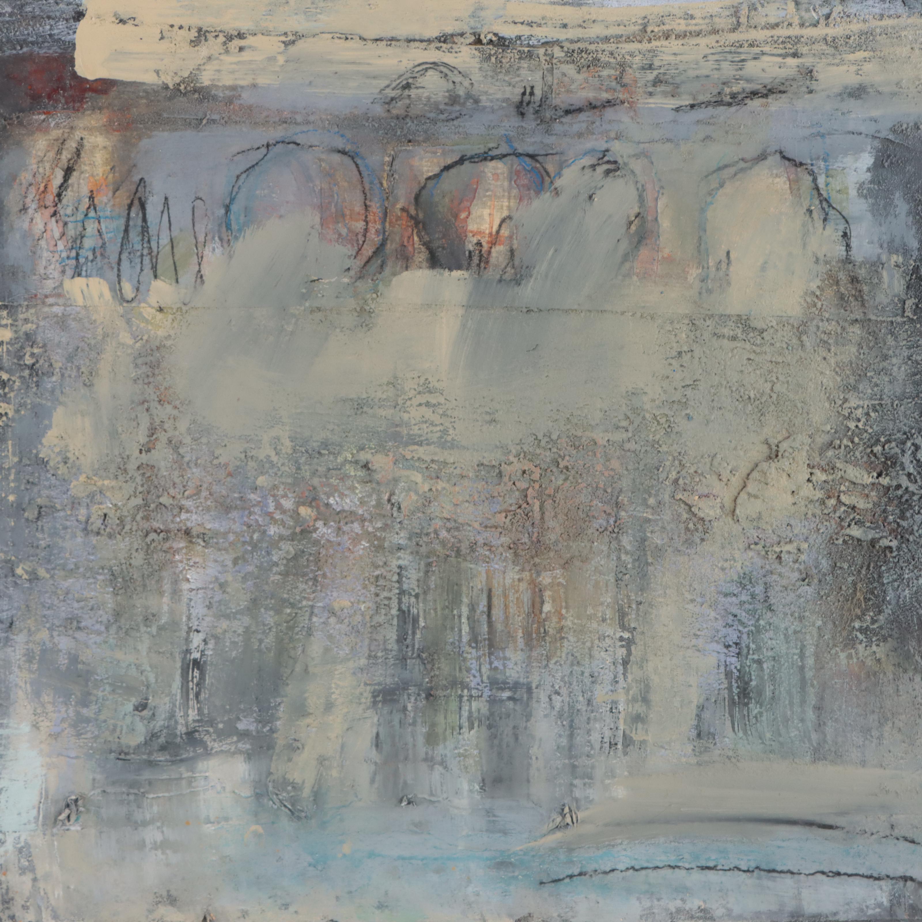 Juliet Holland Abstract Mixed Media Painting, 2013