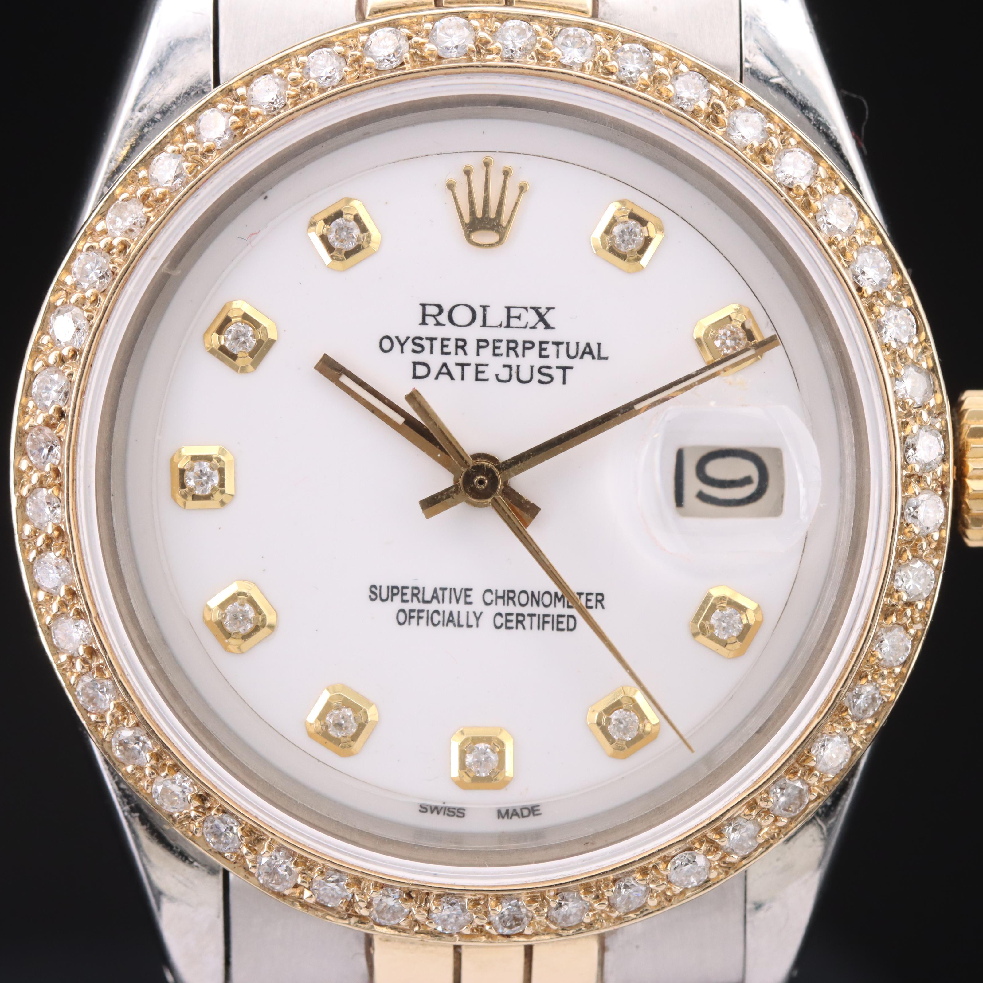 1971 Rolex 1.00 CTW Diamond Datejust Watch