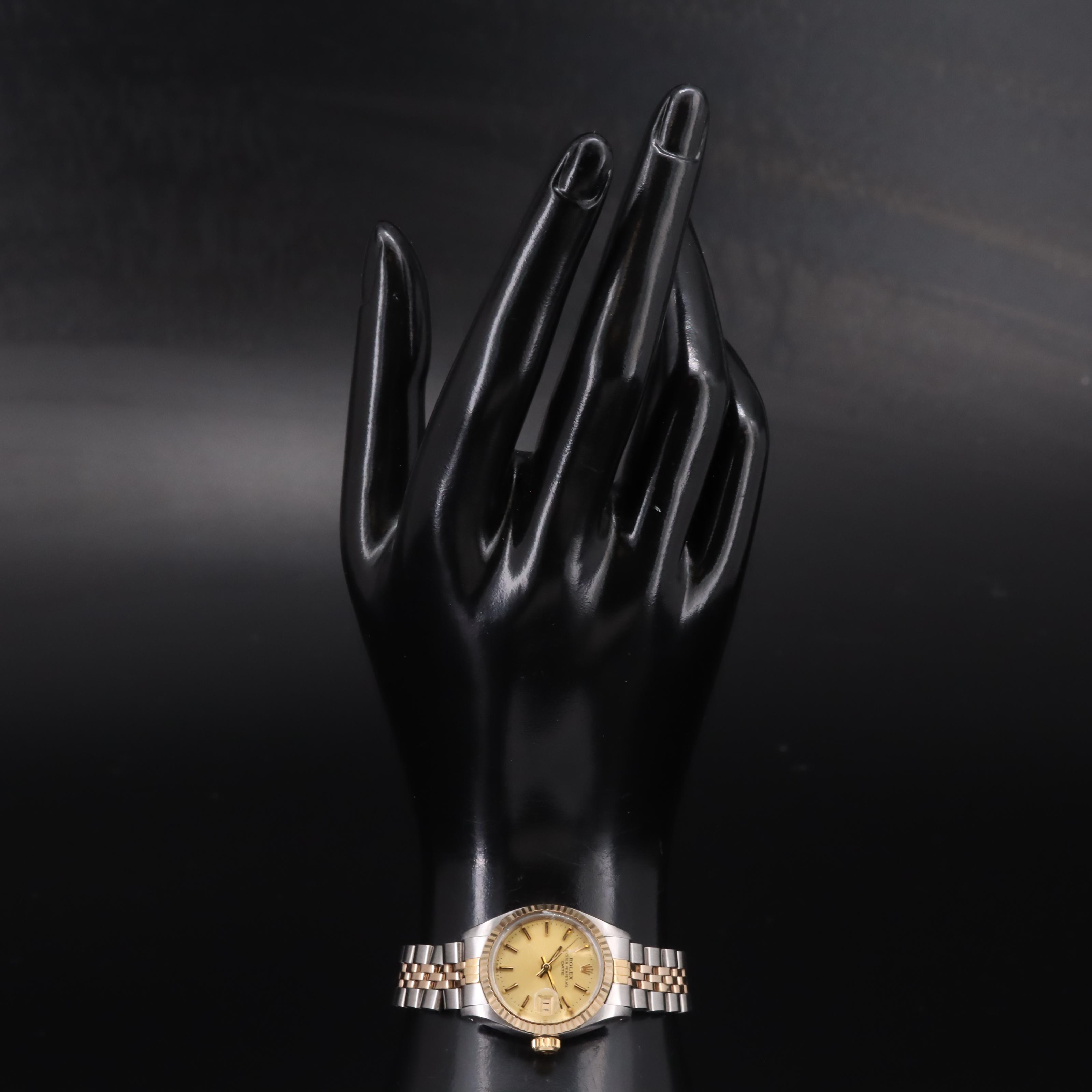 1981 Rolex Oyster Perpetual Date 18K and Stainless Steel Watch