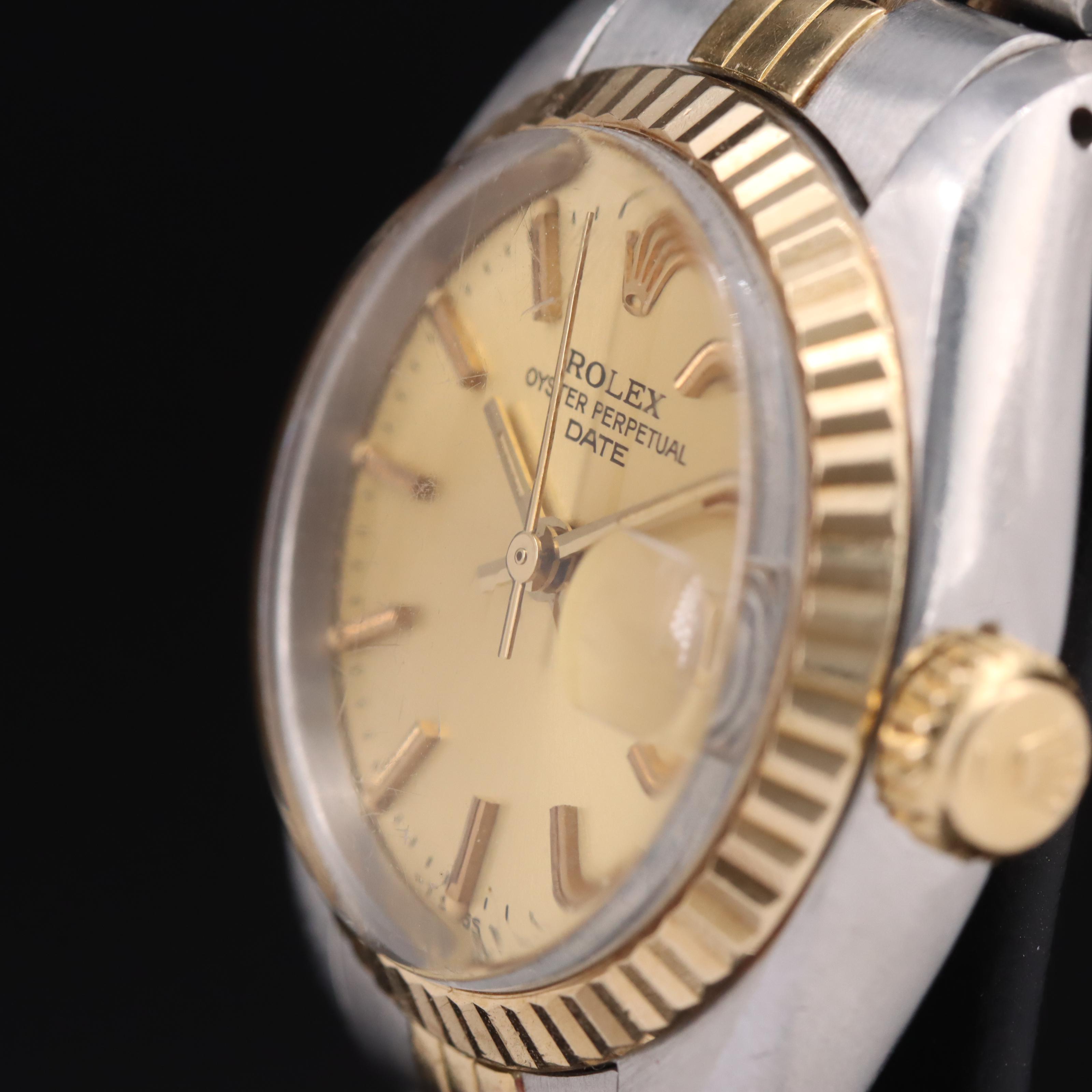 1981 Rolex Oyster Perpetual Date 18K and Stainless Steel Watch