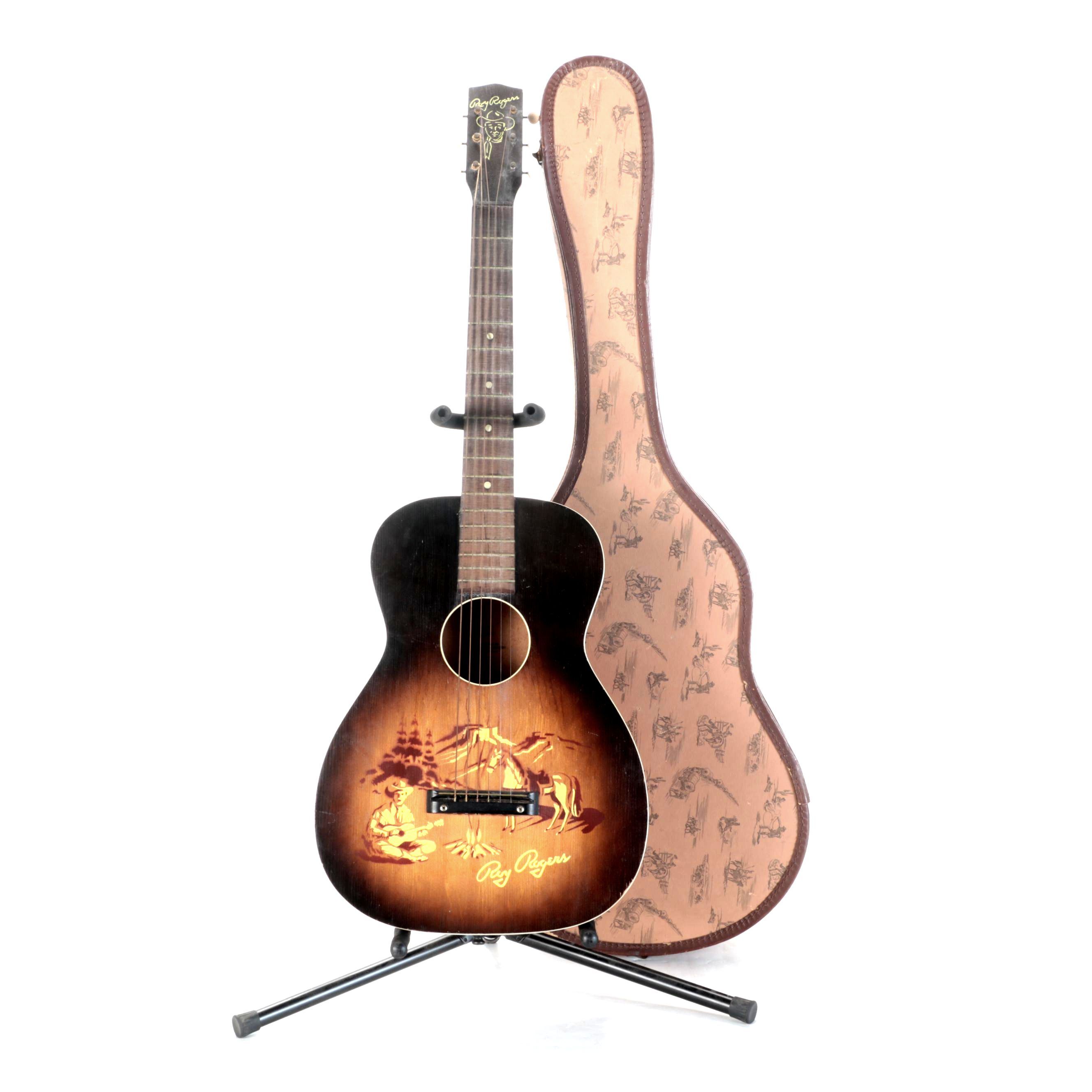 Roy Rogers Guitar with Case, Mid-20th Century