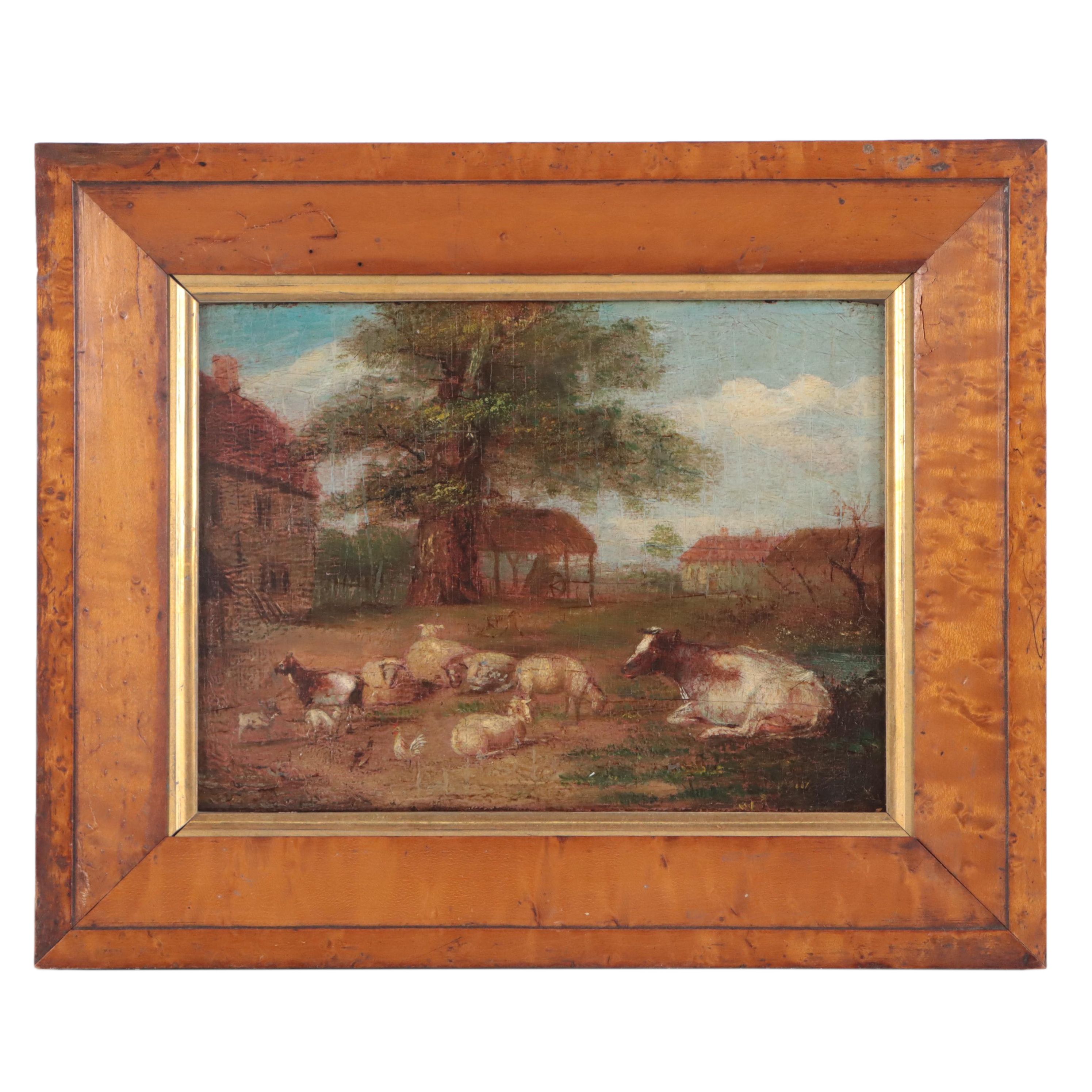 Oil Painting of Pastoral Landscape