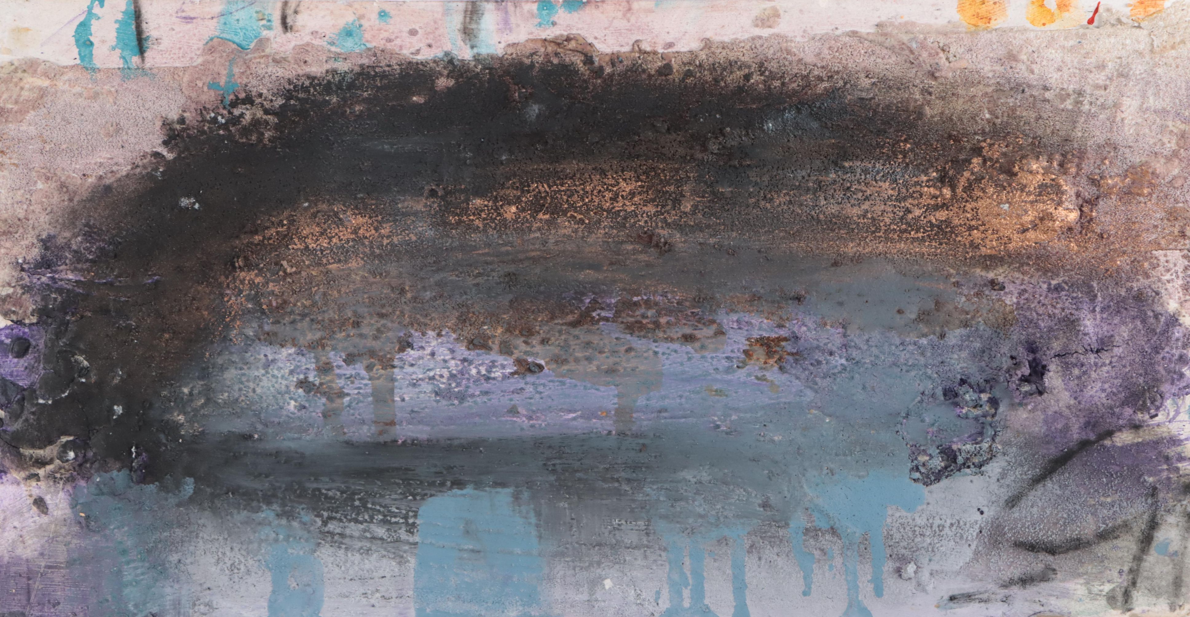 Juliet Holland Impasto Abstract Mixed Media Painting, 1991