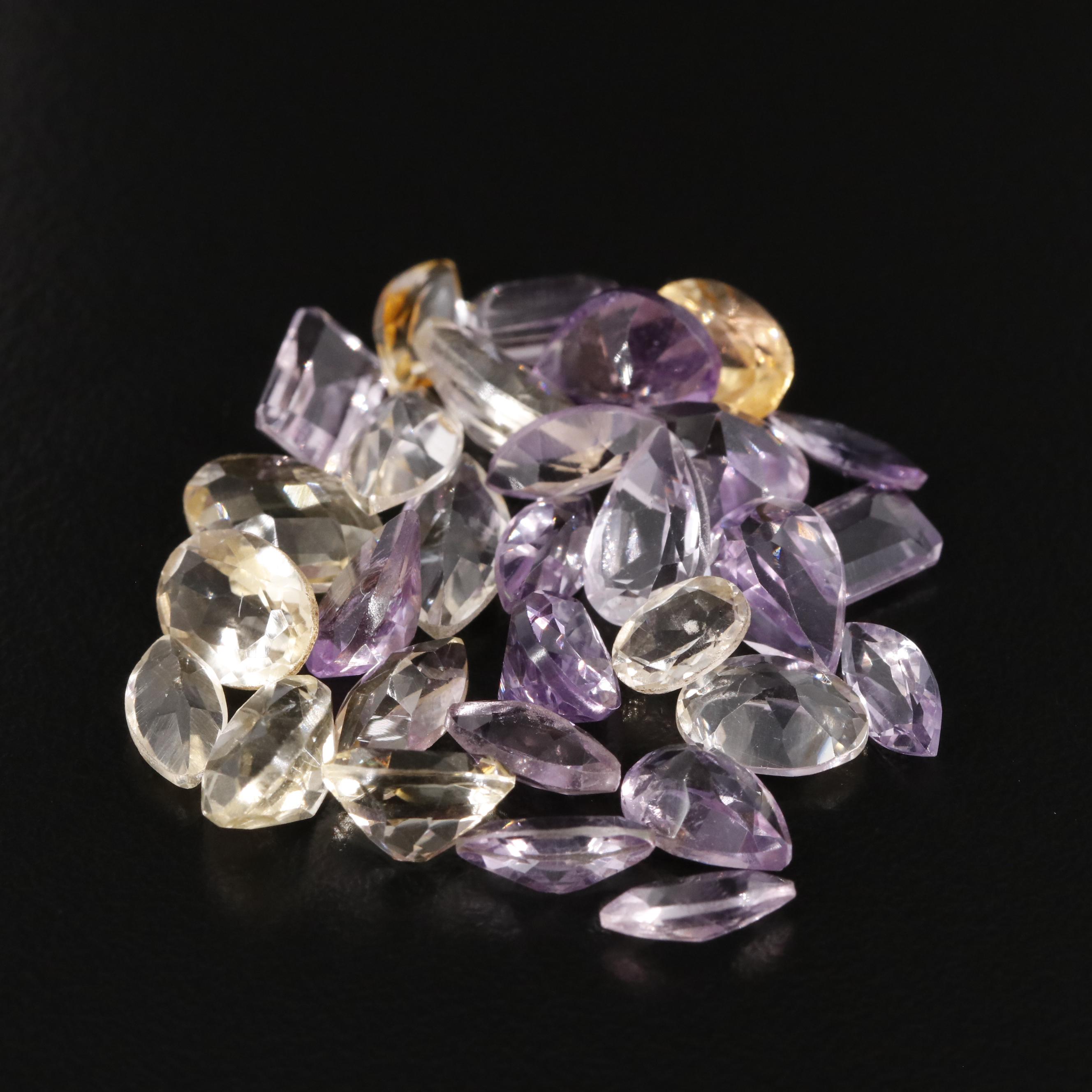 Loose 26.06 CTW Amethyst and Citrine Lot