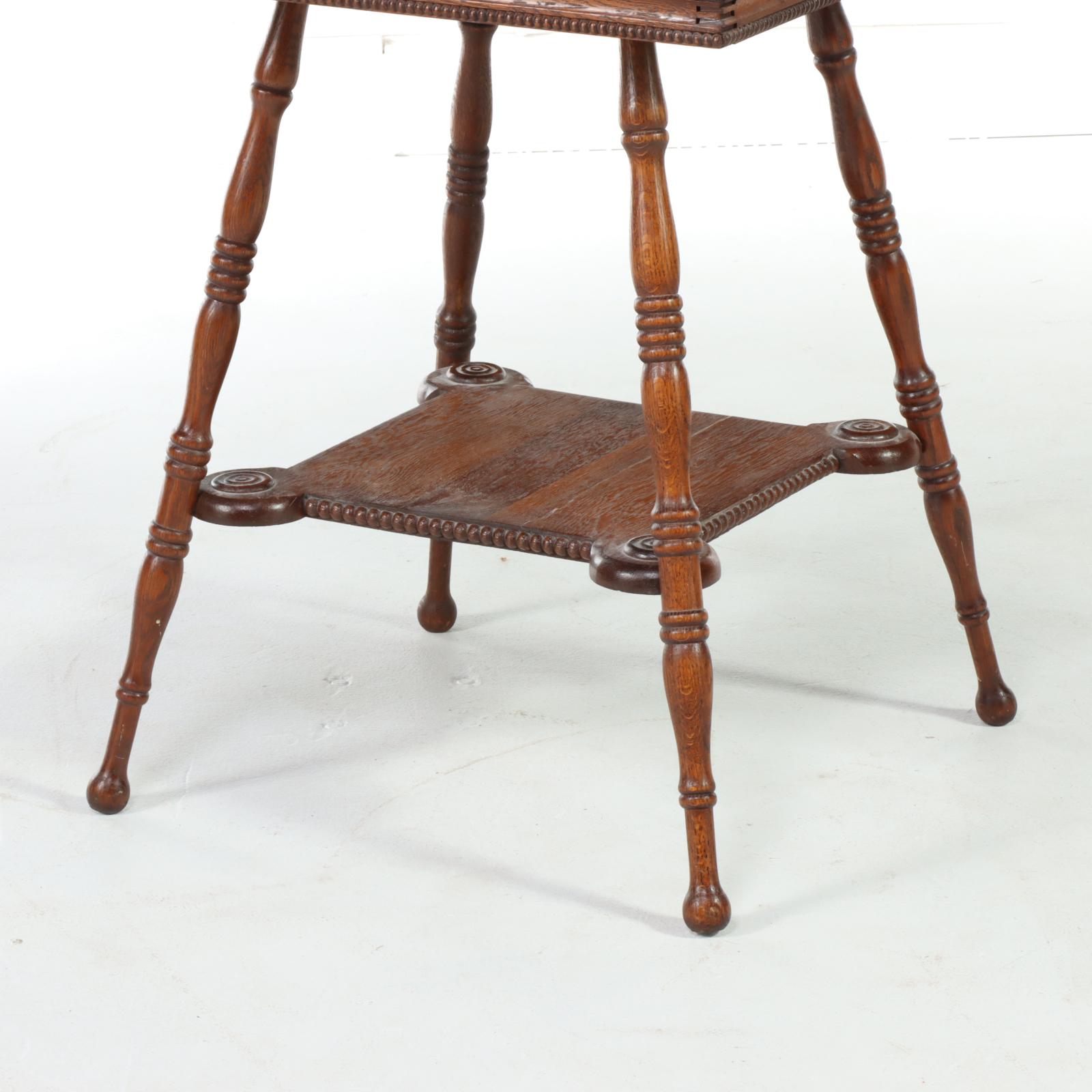 Late Victorian Oak Two-Tier Side Table, circa 1900