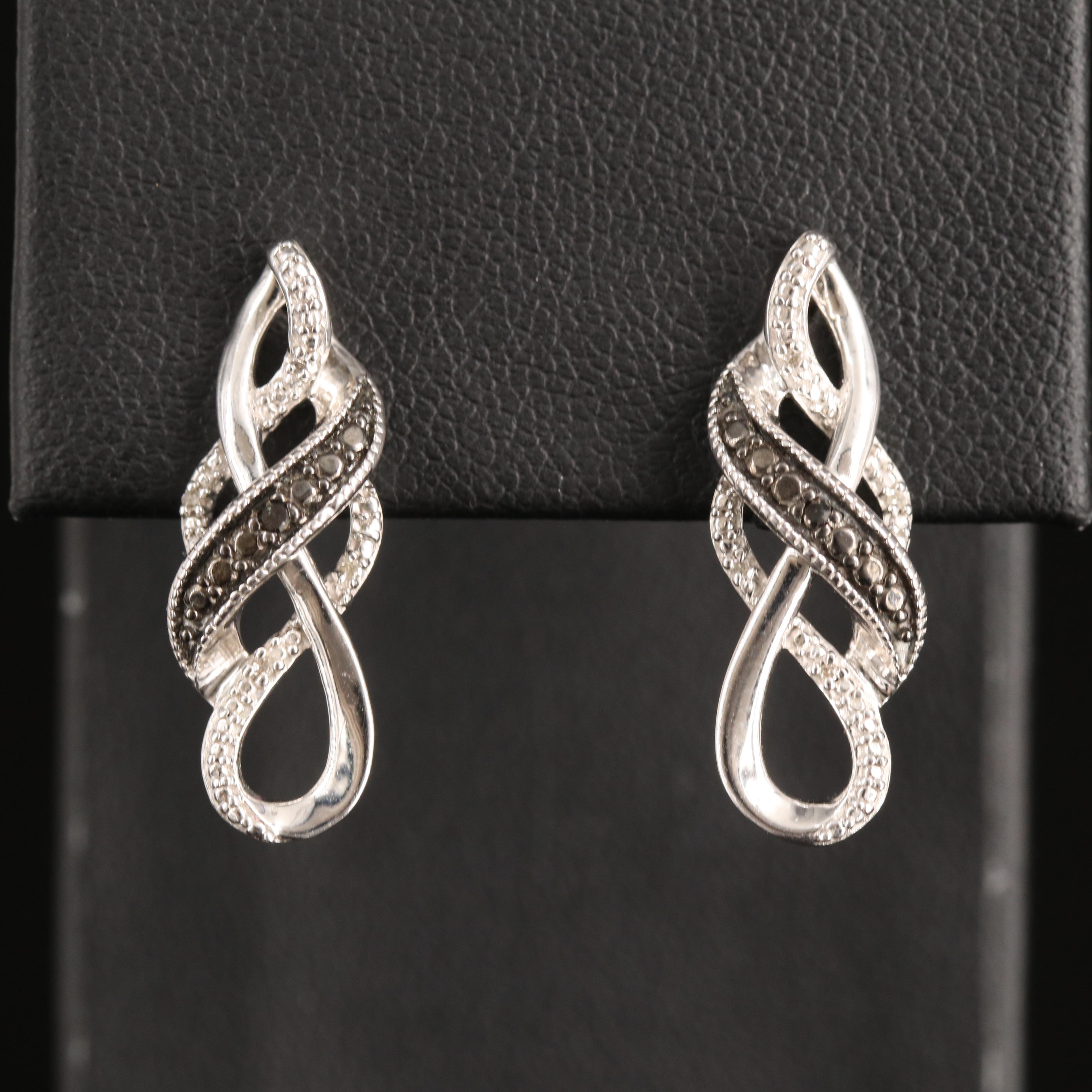Sterling Diamond Earrings