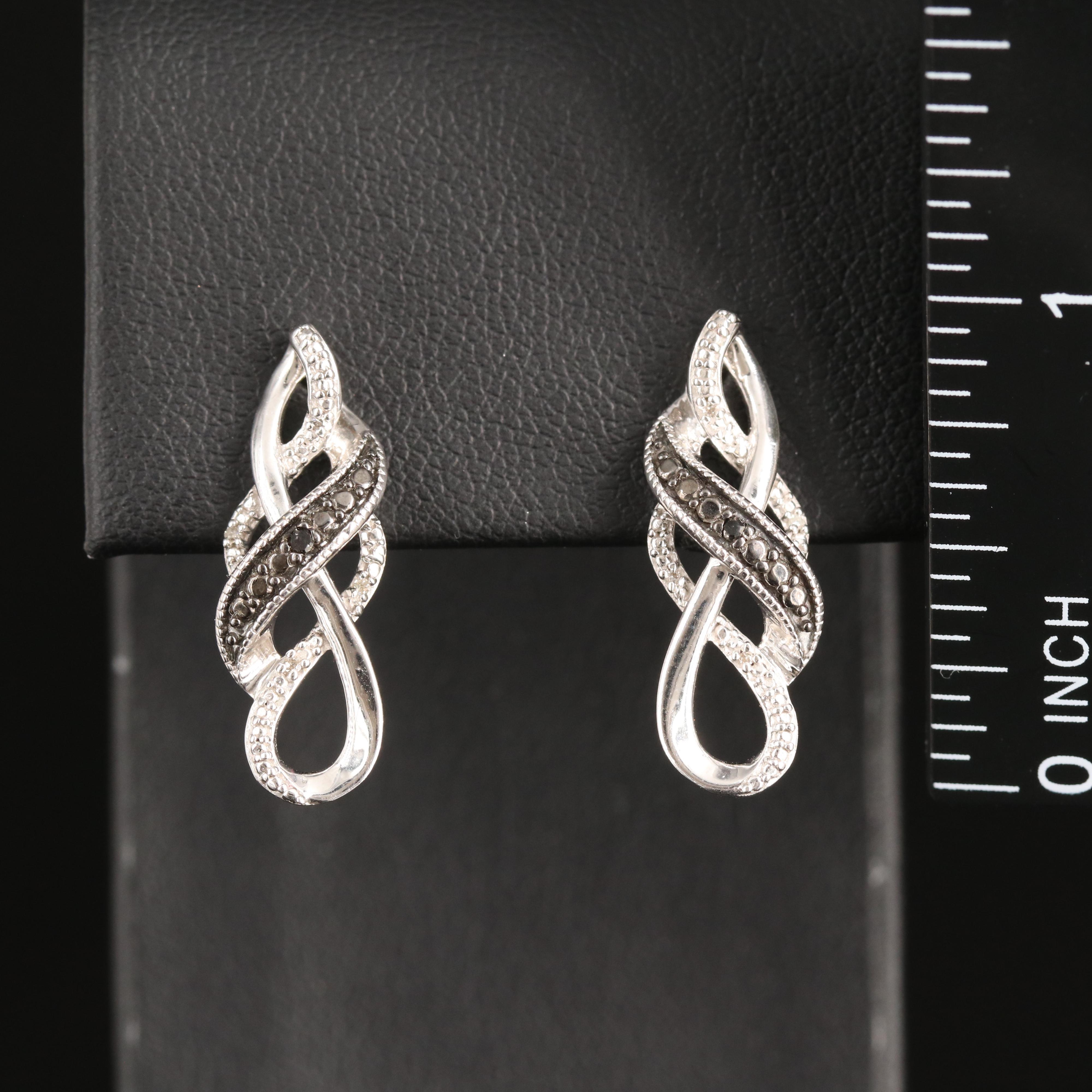 Sterling Diamond Earrings