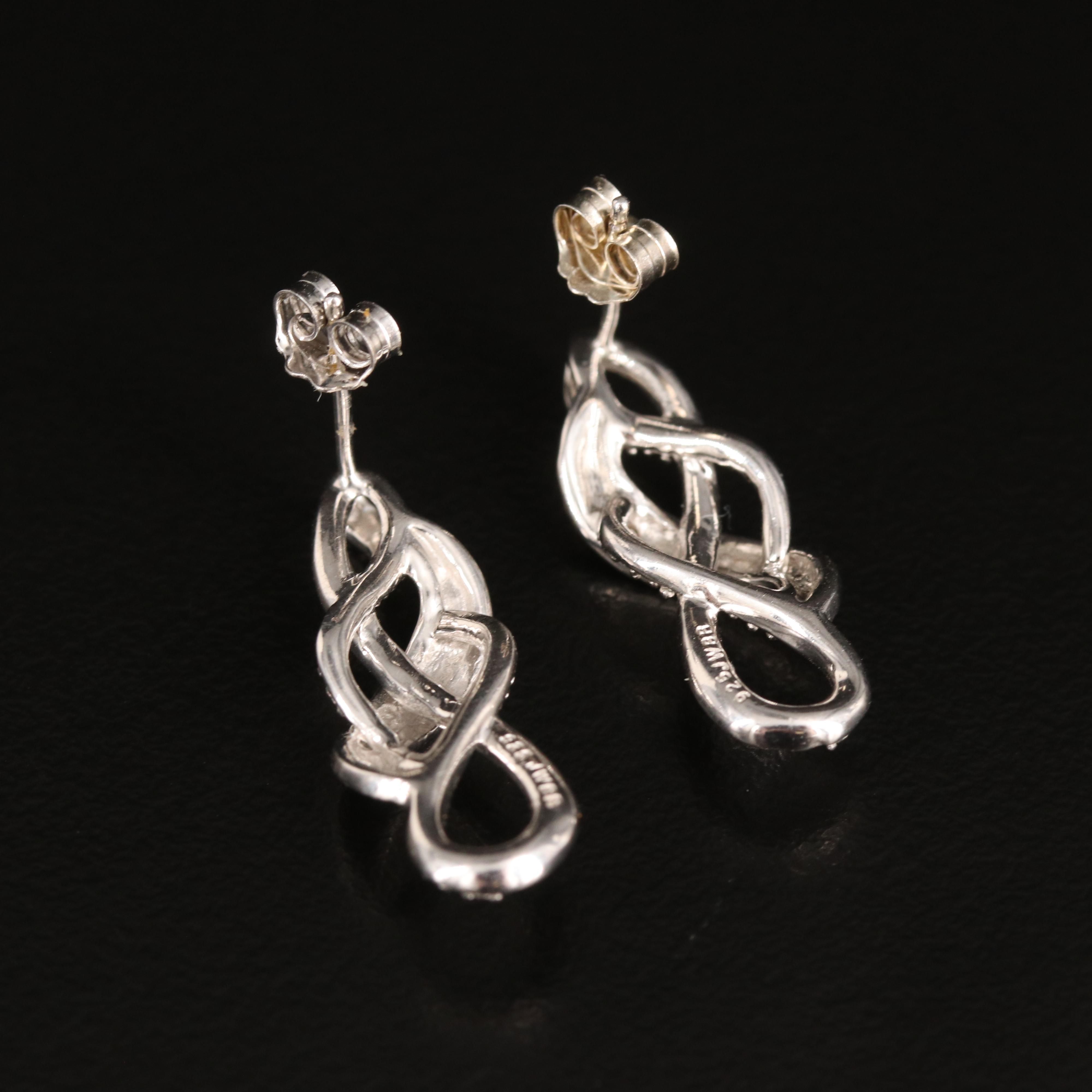 Sterling Diamond Earrings
