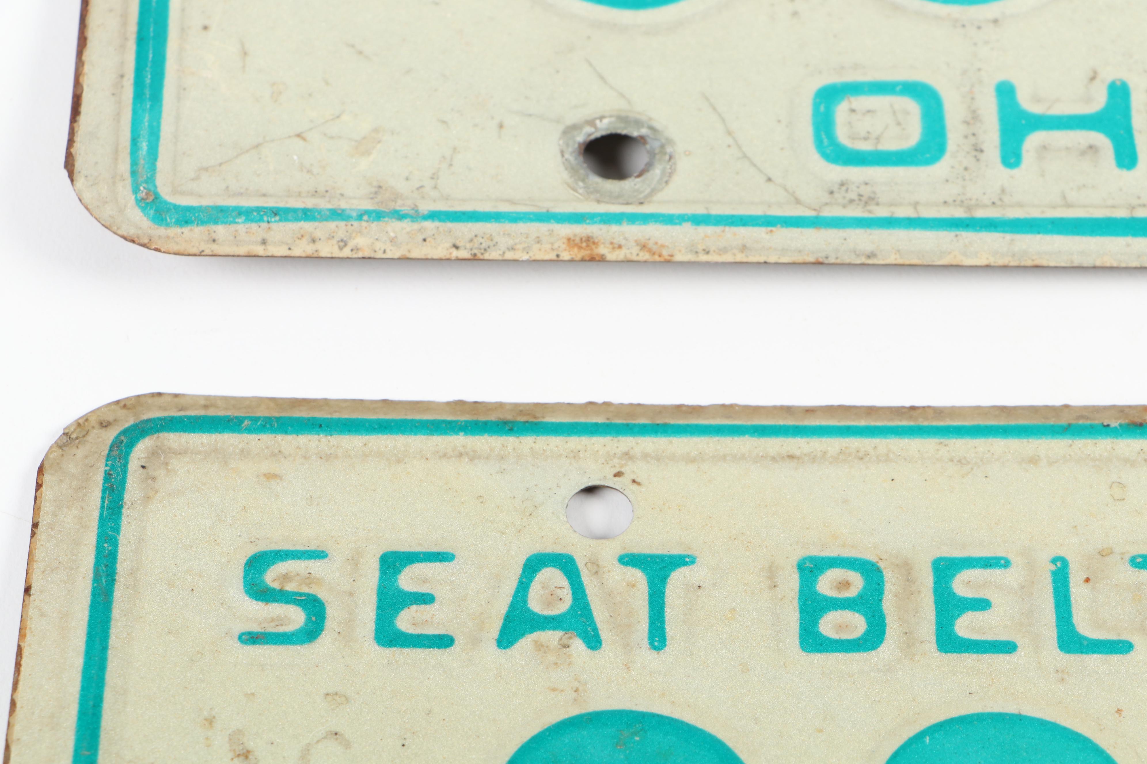 Metal Ohio License Plates, 1974