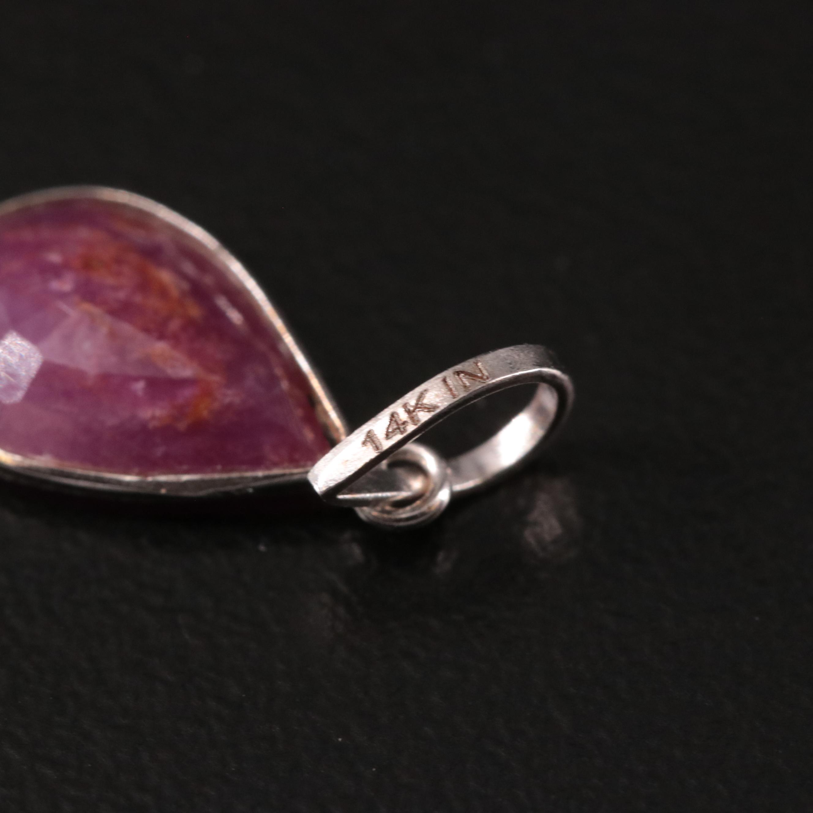 14K Filled Corundum Pendant