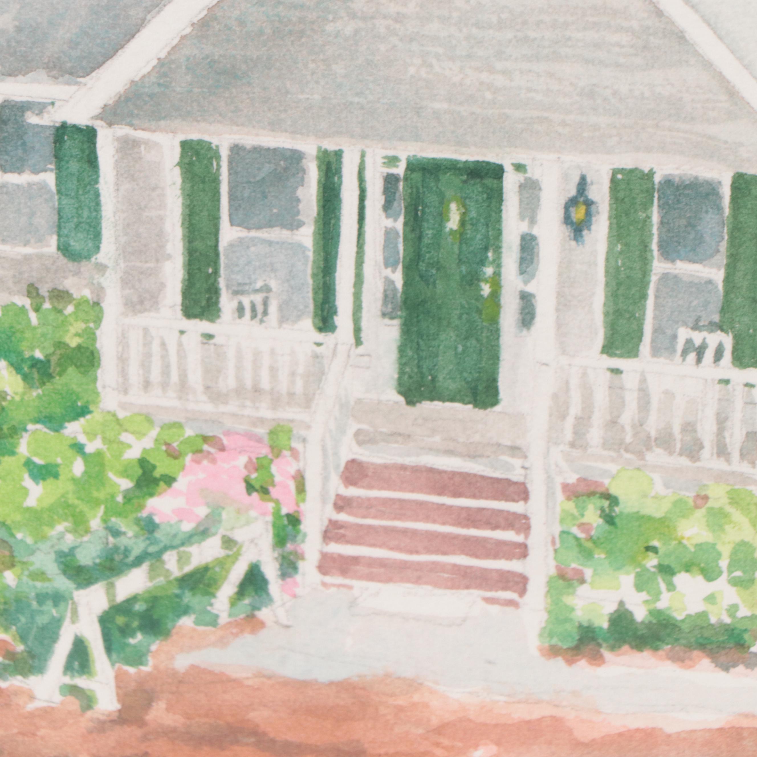 N. Davis Watercolor Painting of House, 2000