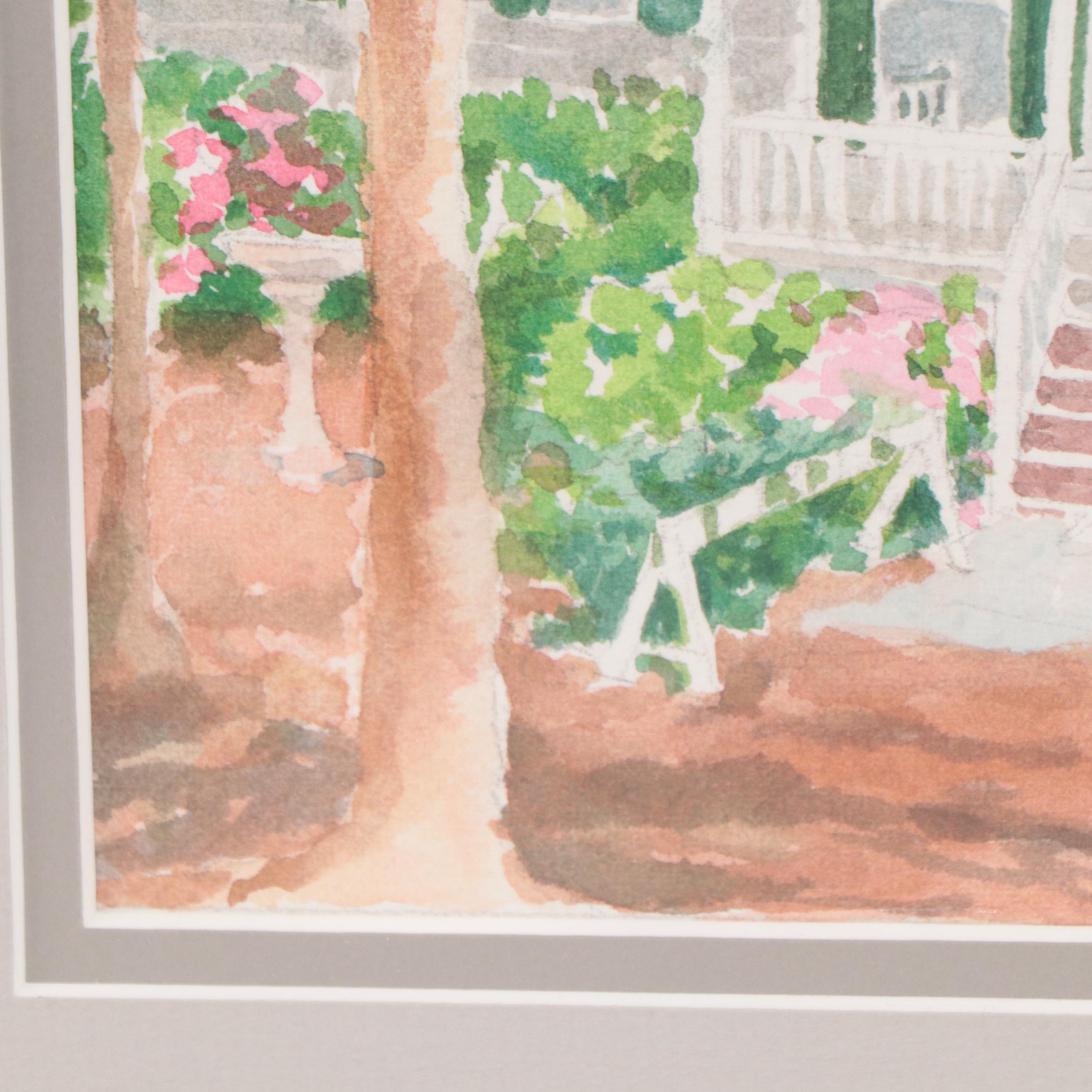 N. Davis Watercolor Painting of House, 2000