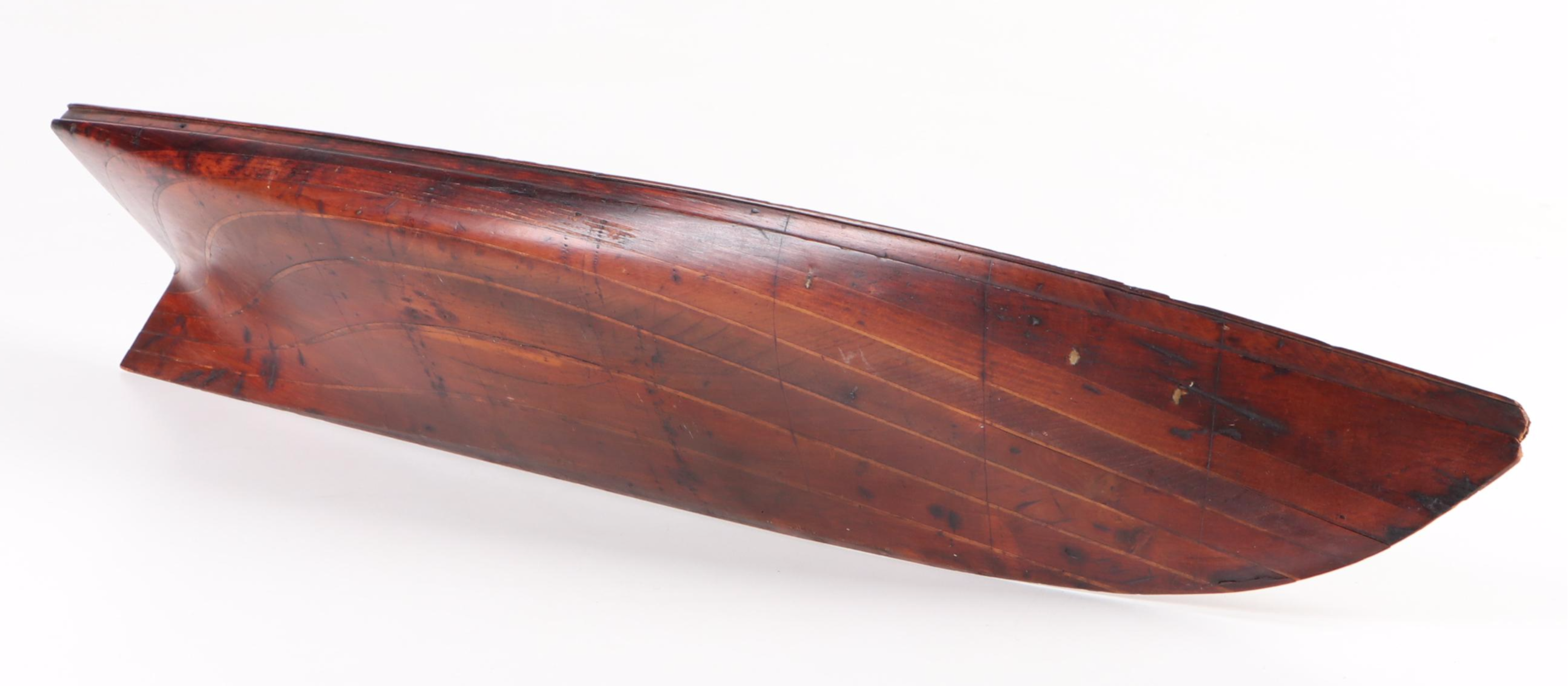 Wooden Half Hull Ship Model, Antique