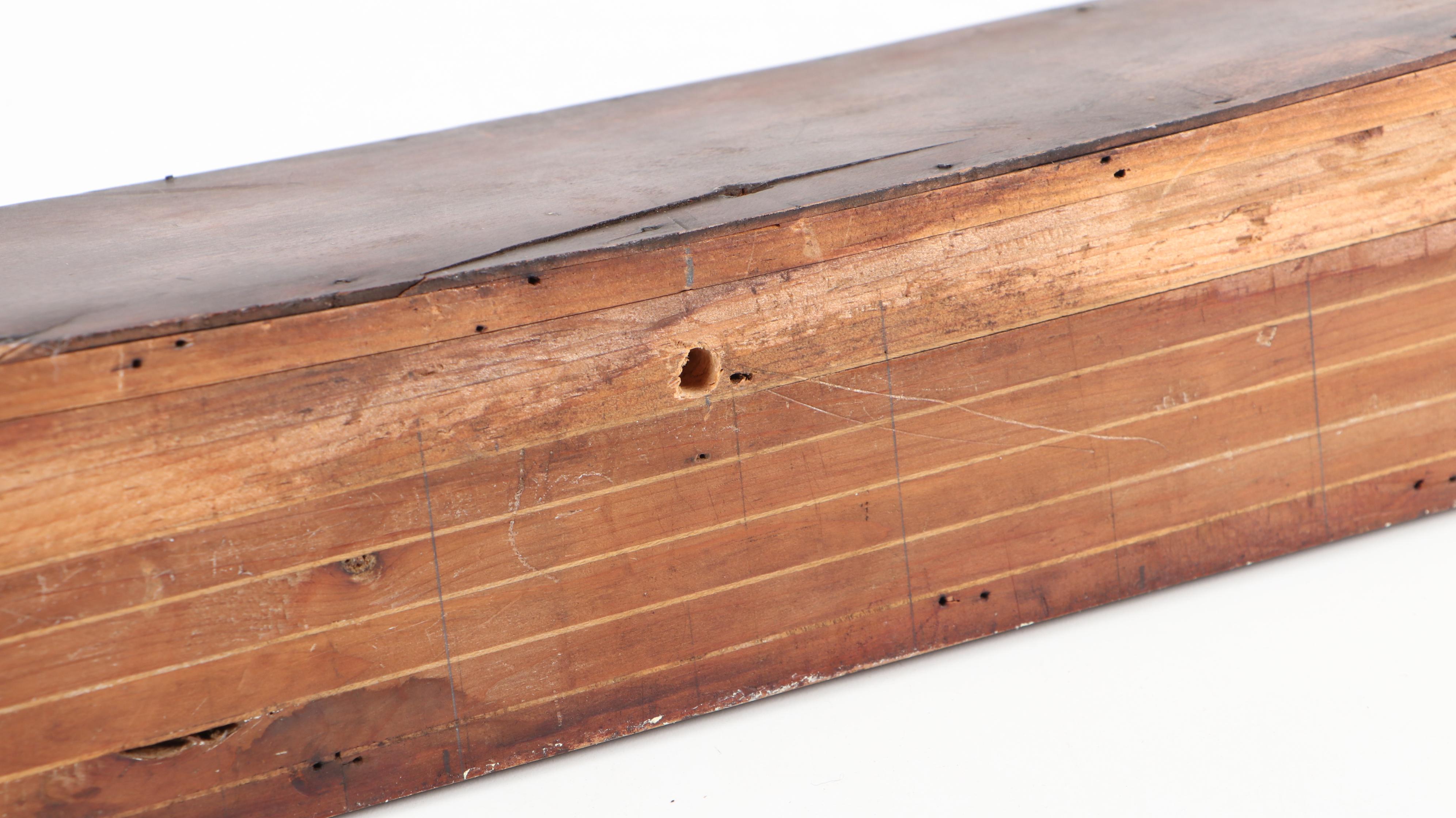 Wooden Half Hull Ship Model, Antique