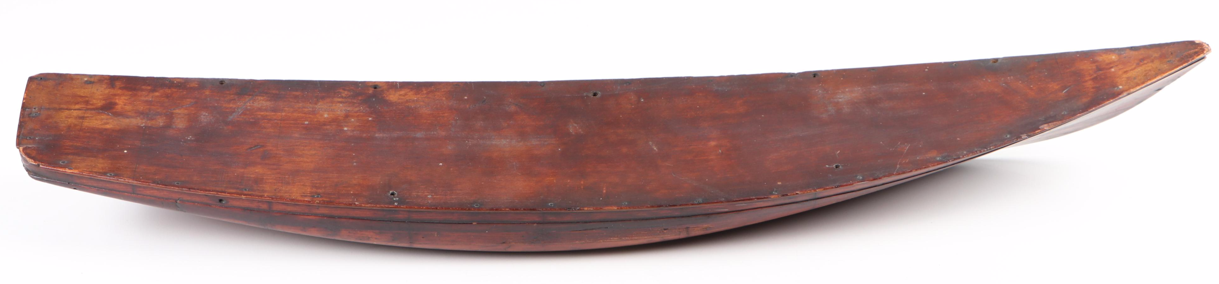 Wooden Half Hull Ship Model, Antique