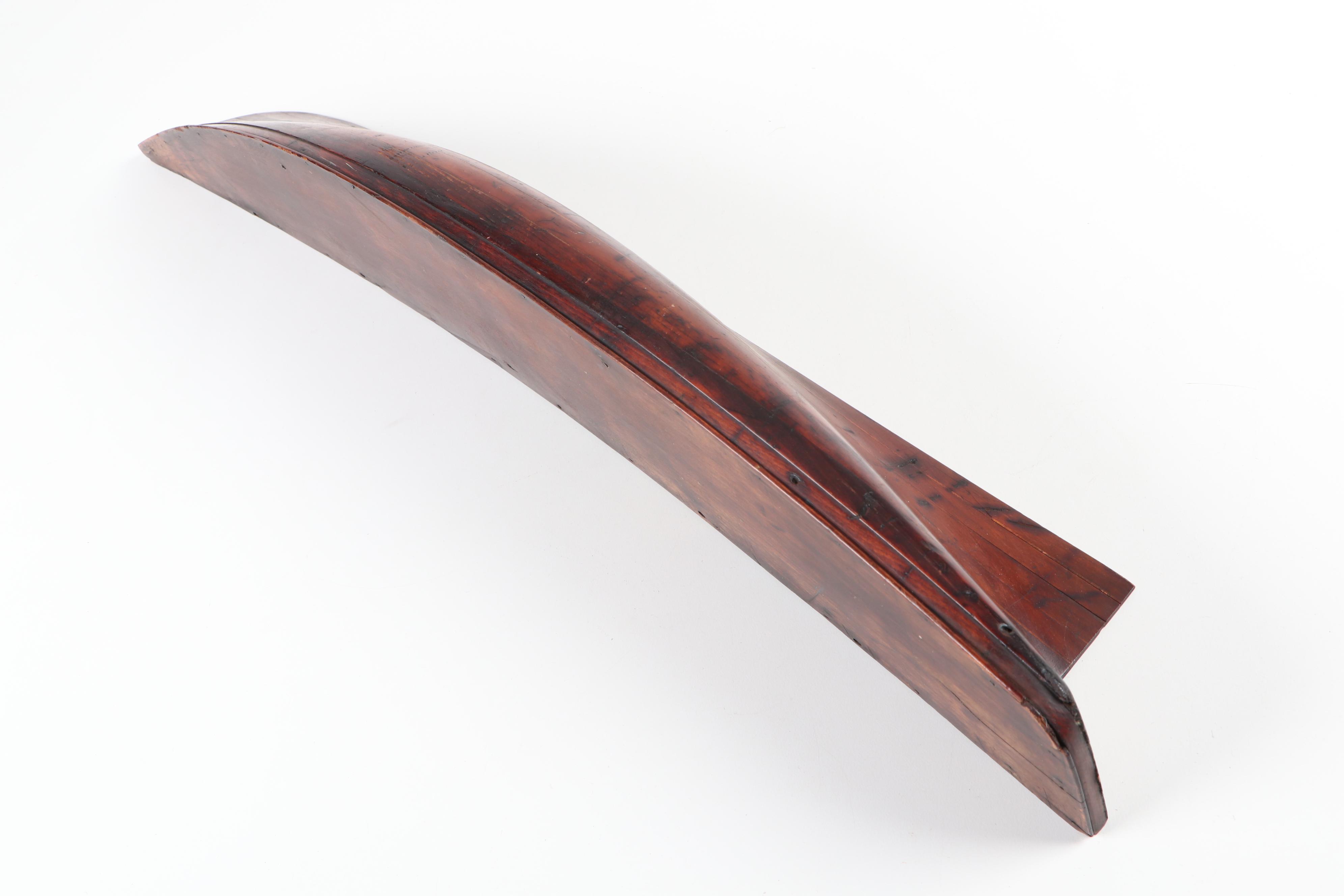 Wooden Half Hull Ship Model, Antique