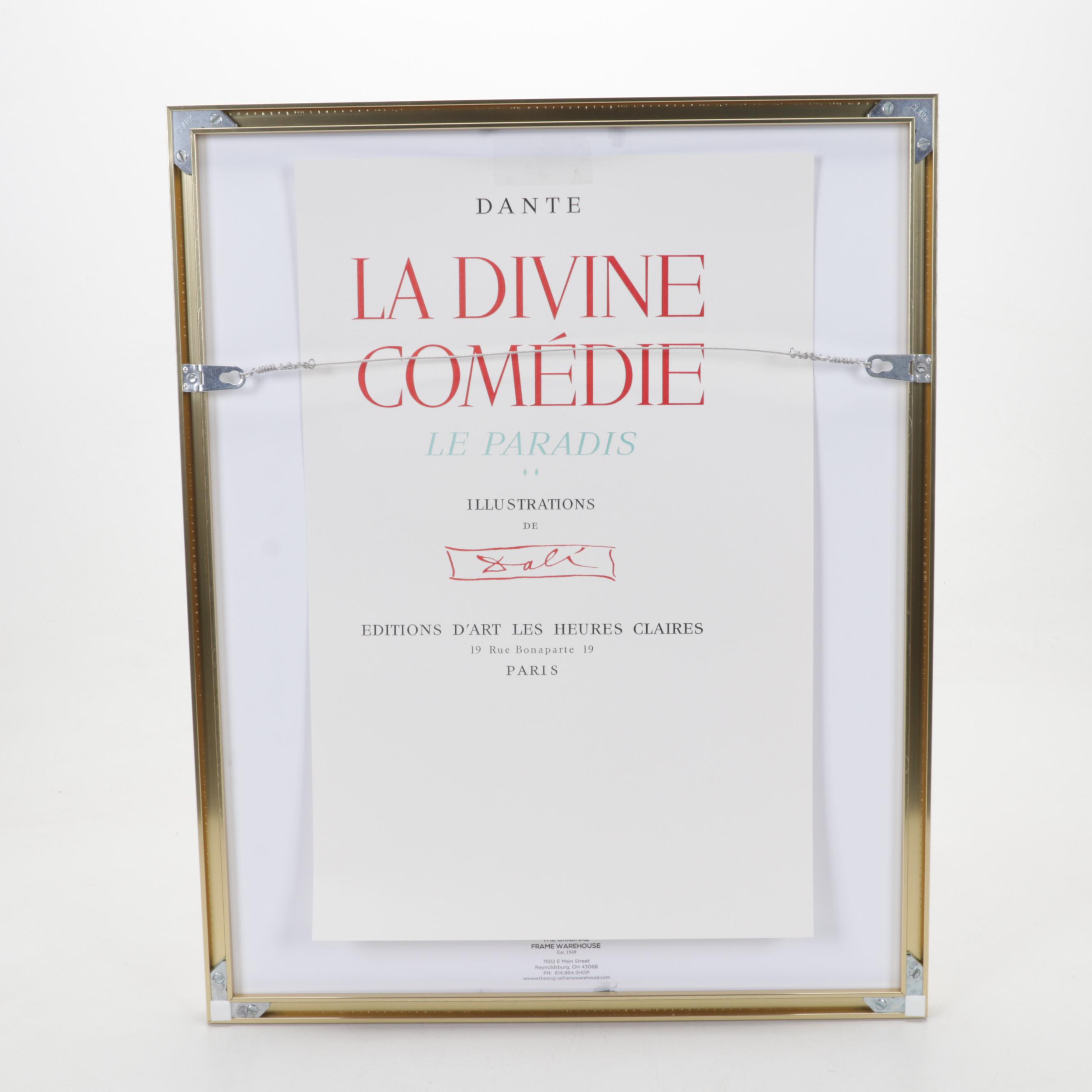 Salvador Dalí Wood Engraving "Saint Peter and Dante"