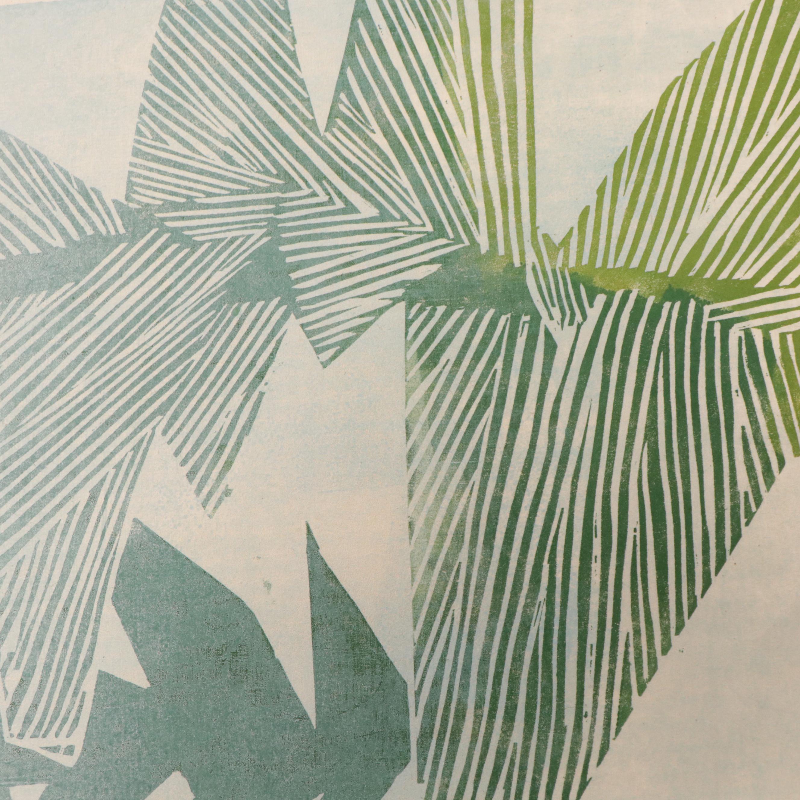 Leonard Maurer Non-objective Linocut Prints, Late 20th Century